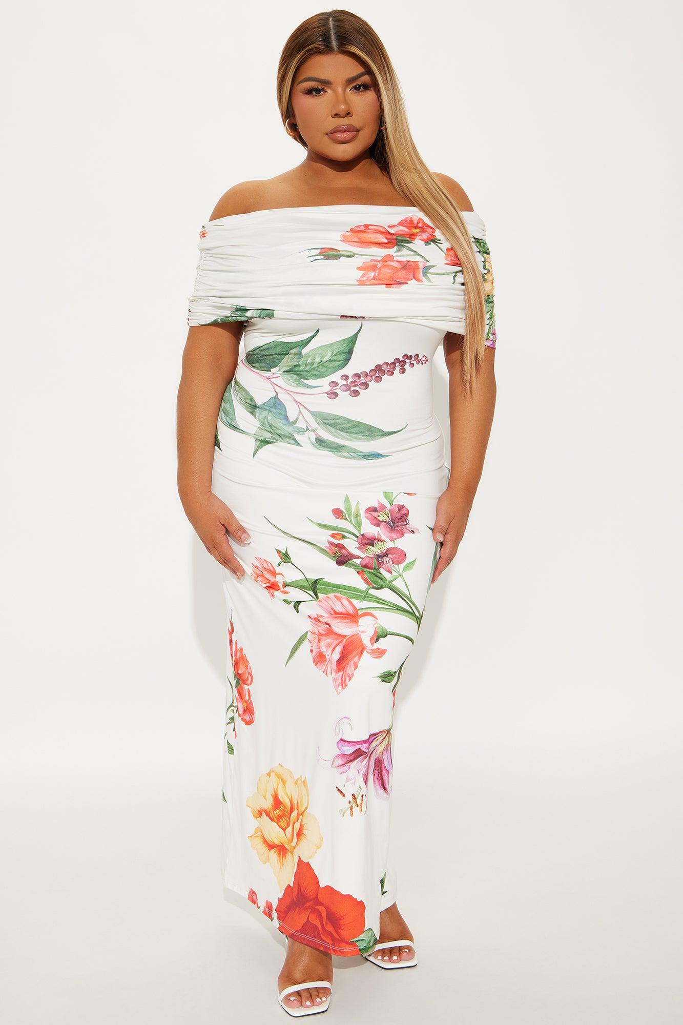 Paradise Floral Maxi Dress - Off White/combo Product Image