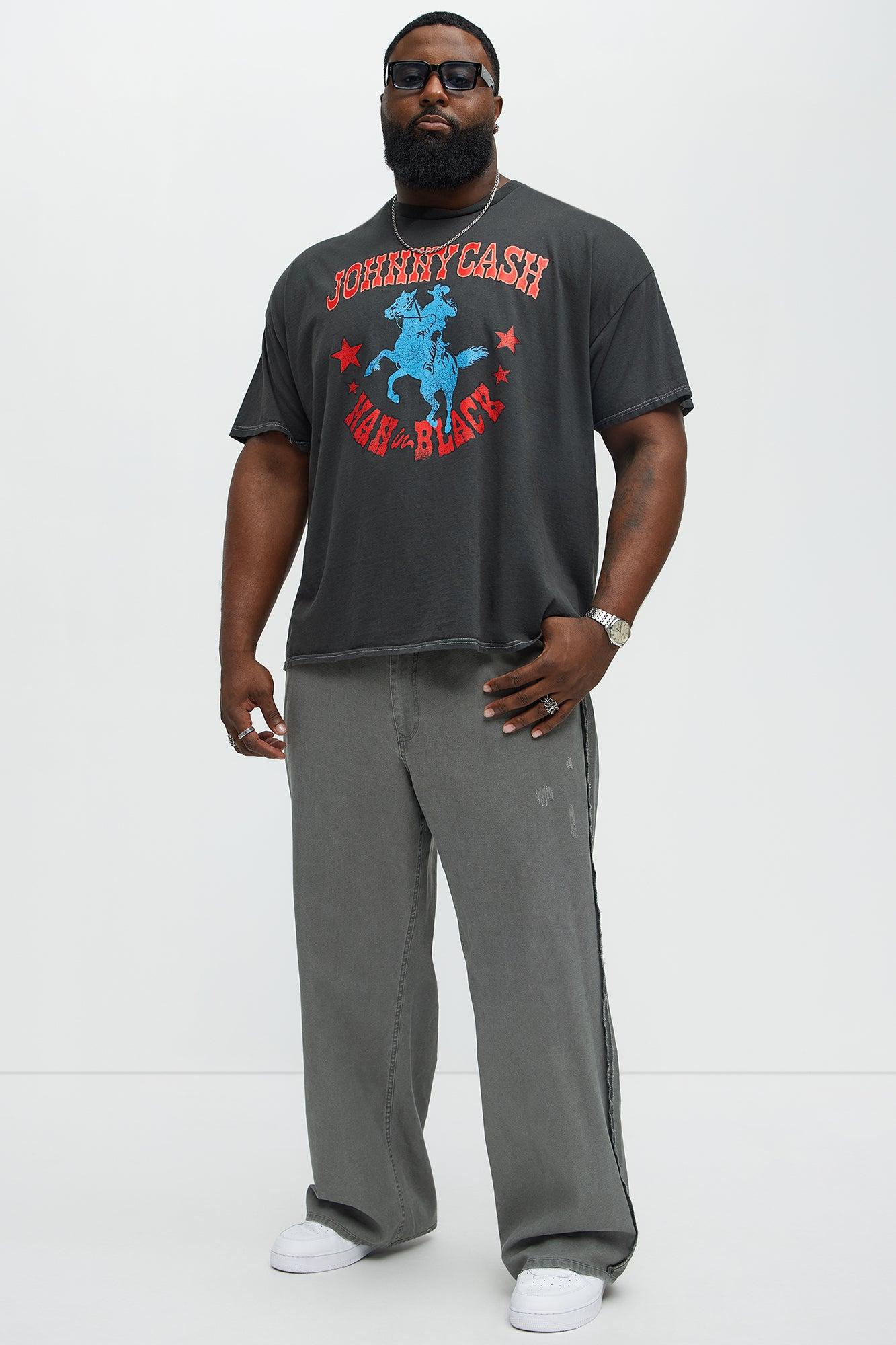 Johnny Cash Man In Black Short Sleeve Tee - Black Product Image