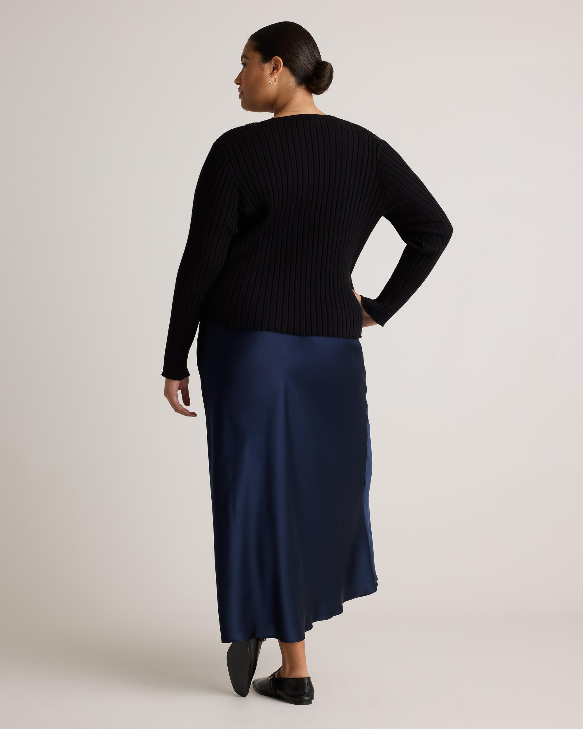 Quince | Women's Eco-Knit Cropped Rib Cardigan Sweater Size XS Product Image