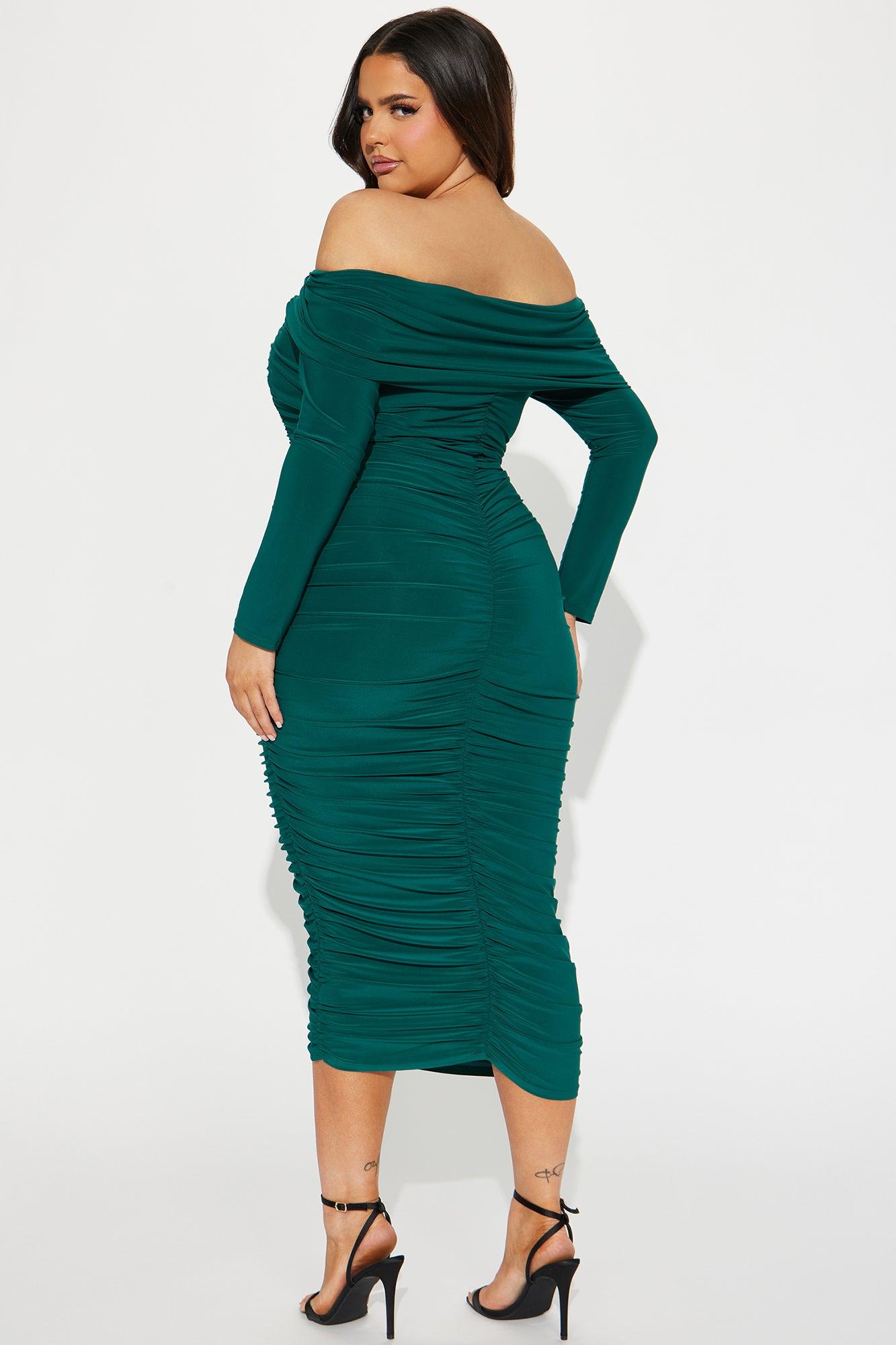 Rebecca Midi Dress - Hunter Product Image