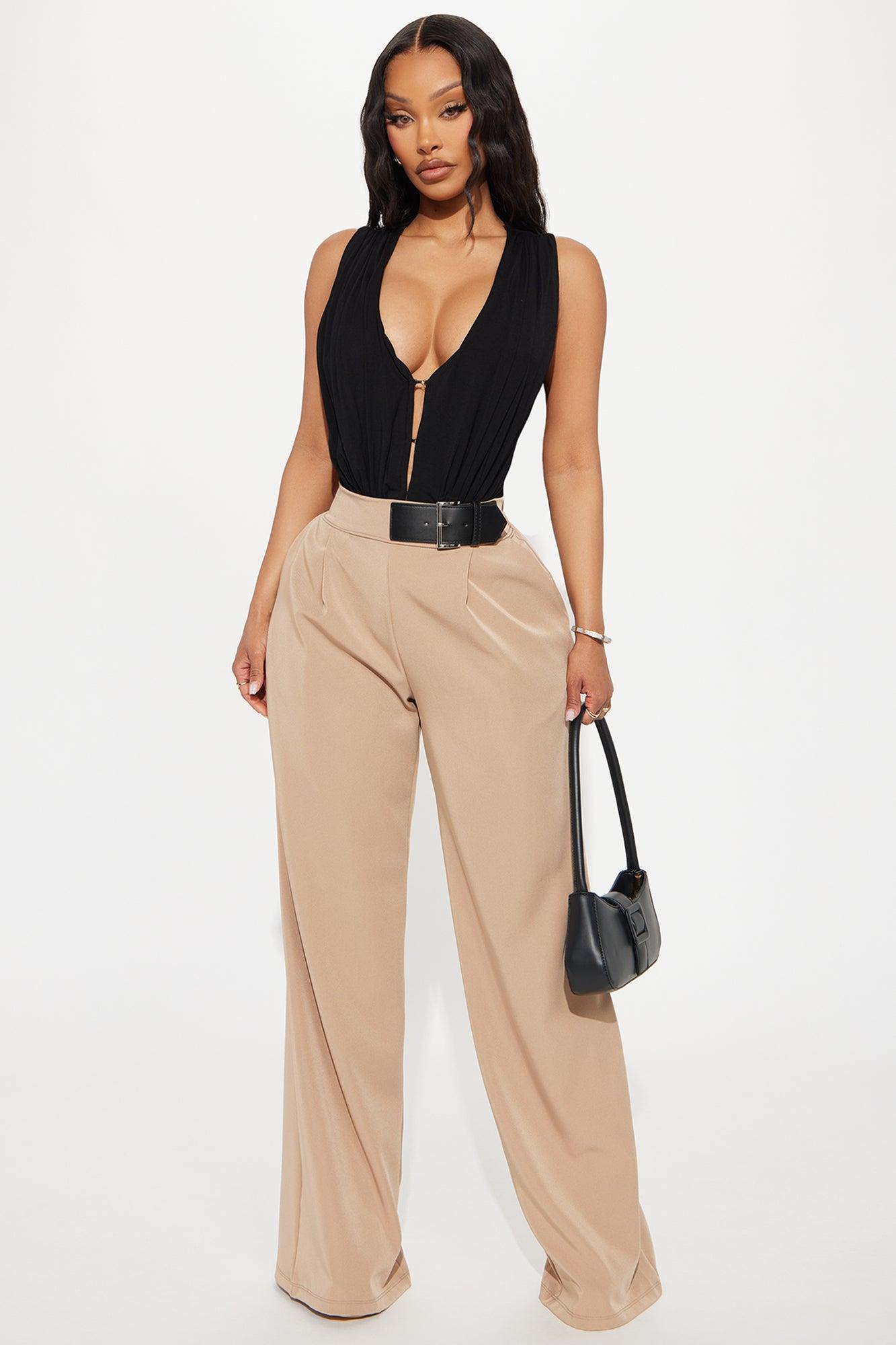 Gemma Ruched Bodysuit Tops - Black Product Image