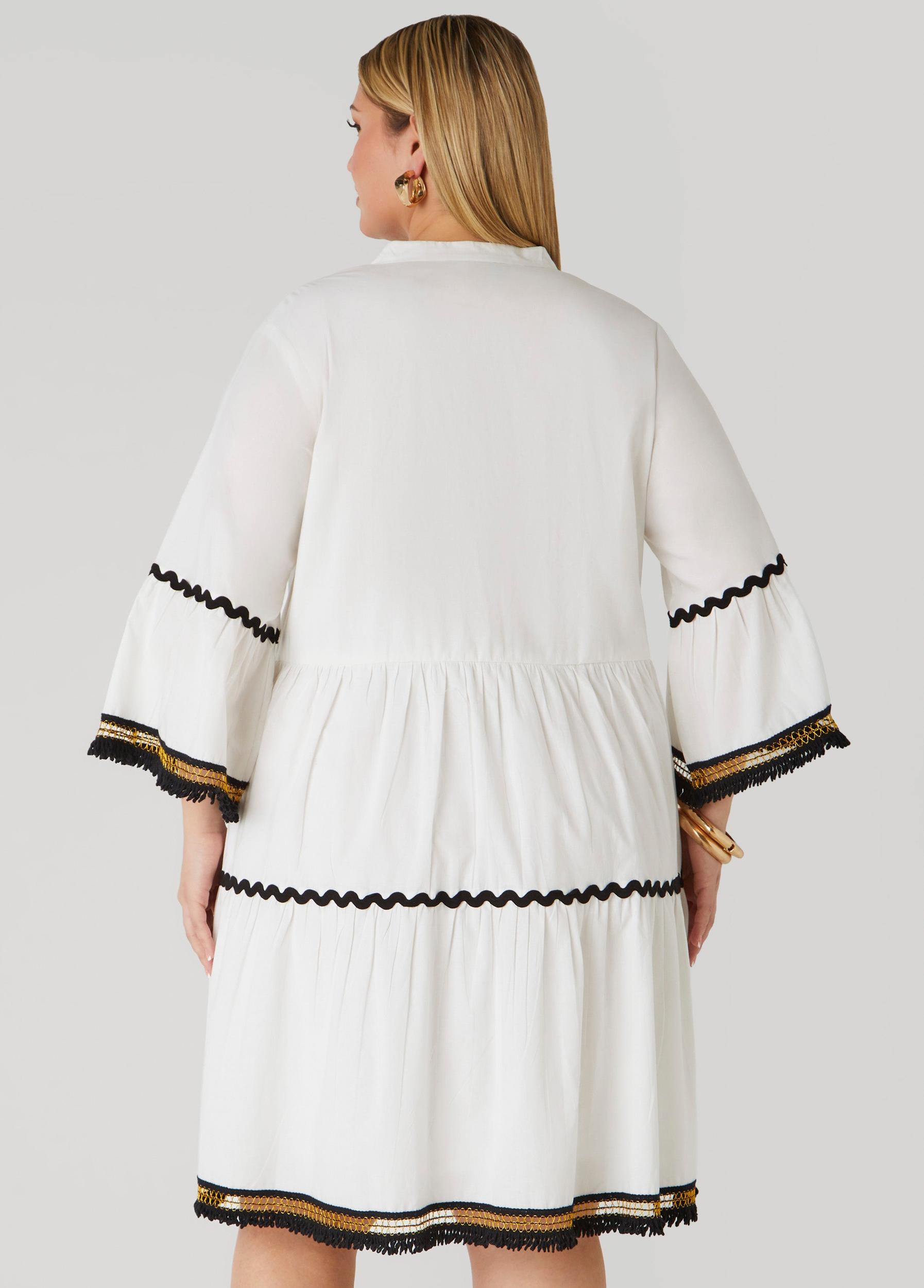 Tasseled Cotton Swing Dress Product Image