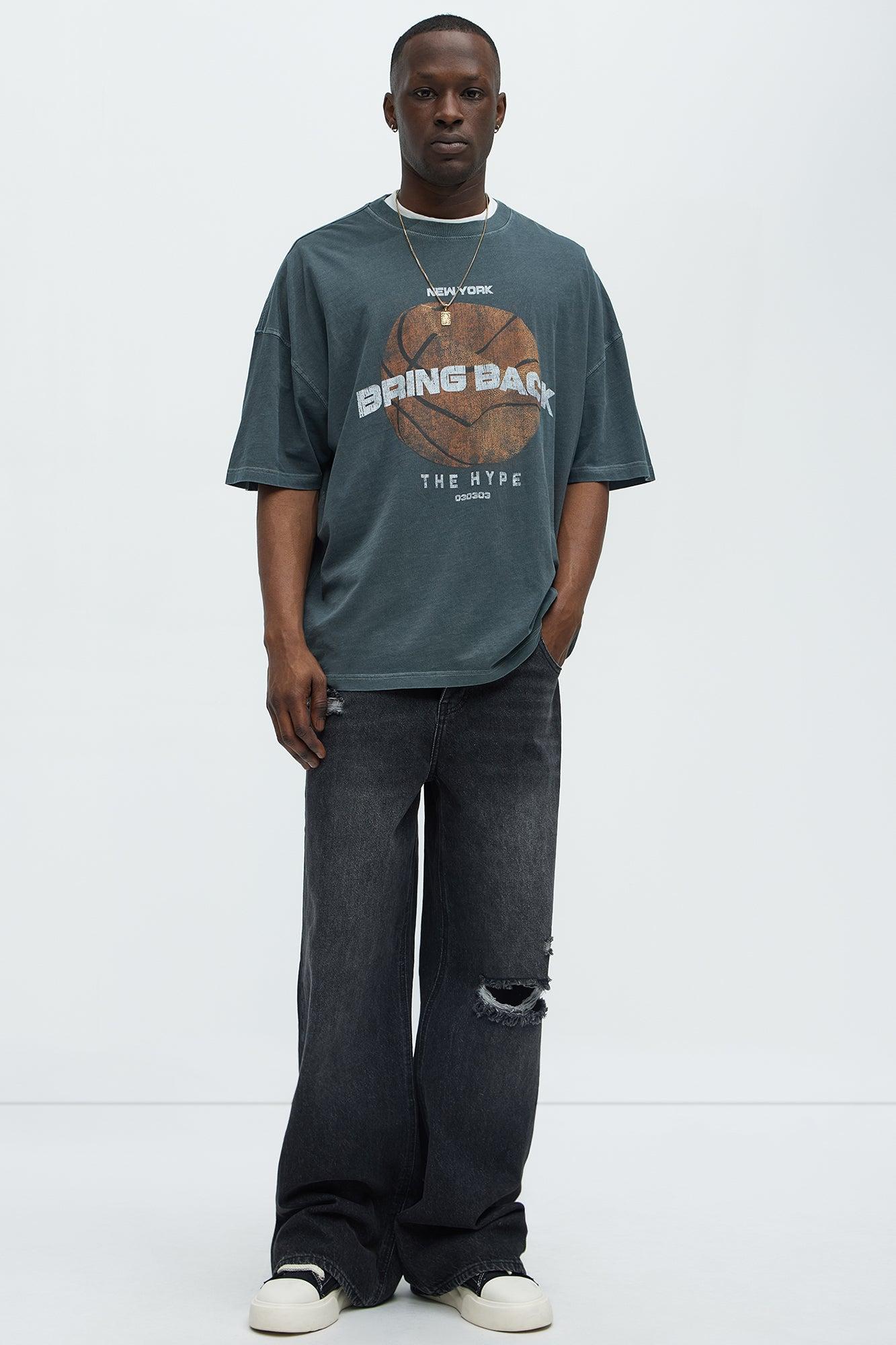 Bring Back Oversized Short Sleeve Tee - Grey Product Image