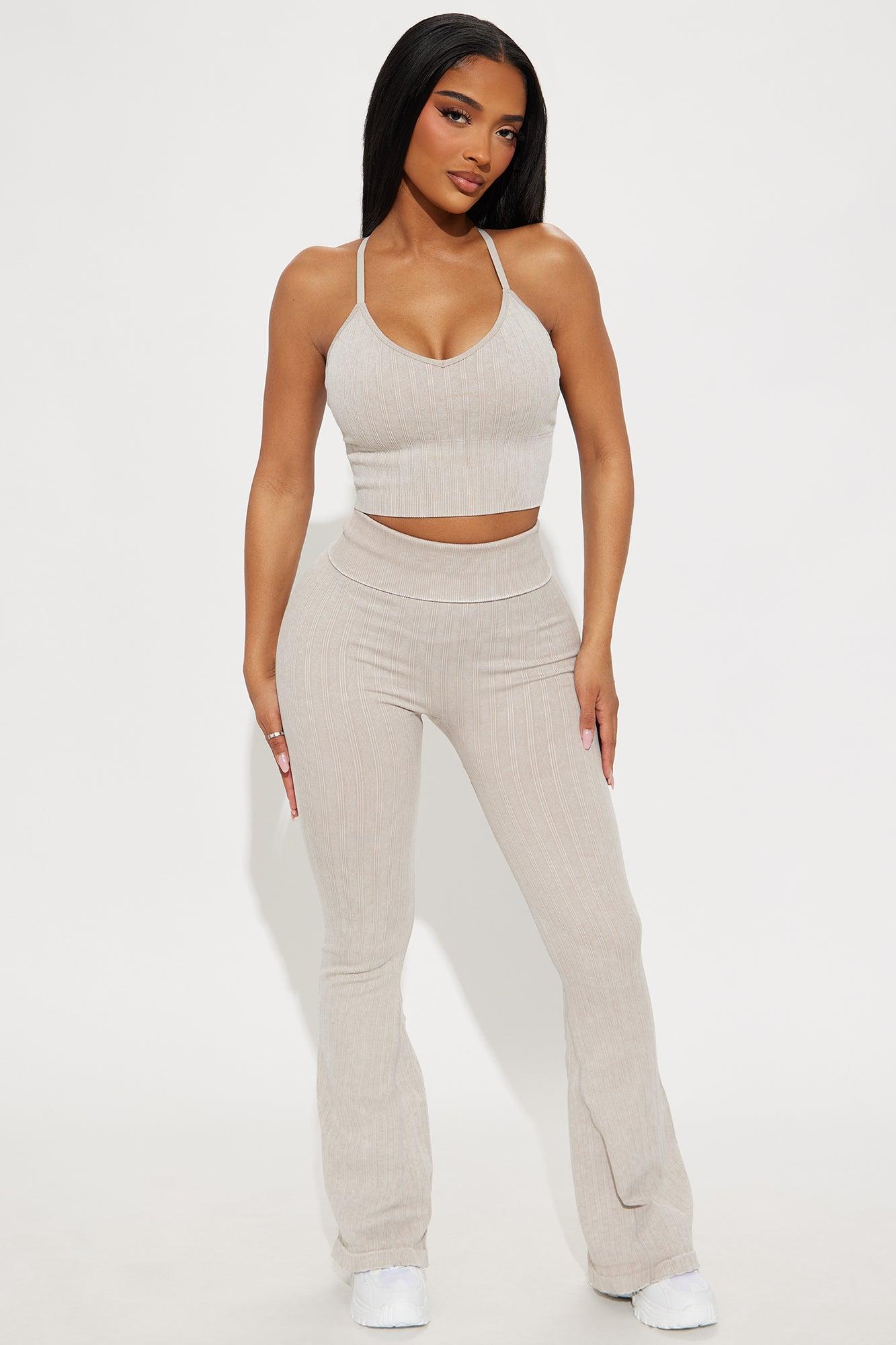 Zen Zest Washed Active Top - Light Taupe Product Image