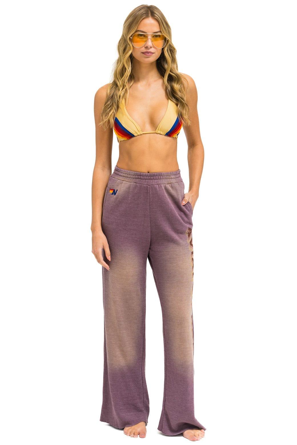 AN 3D WIDE LEG POCKET SWEATPANTS - FADED MOCHA Female Product Image