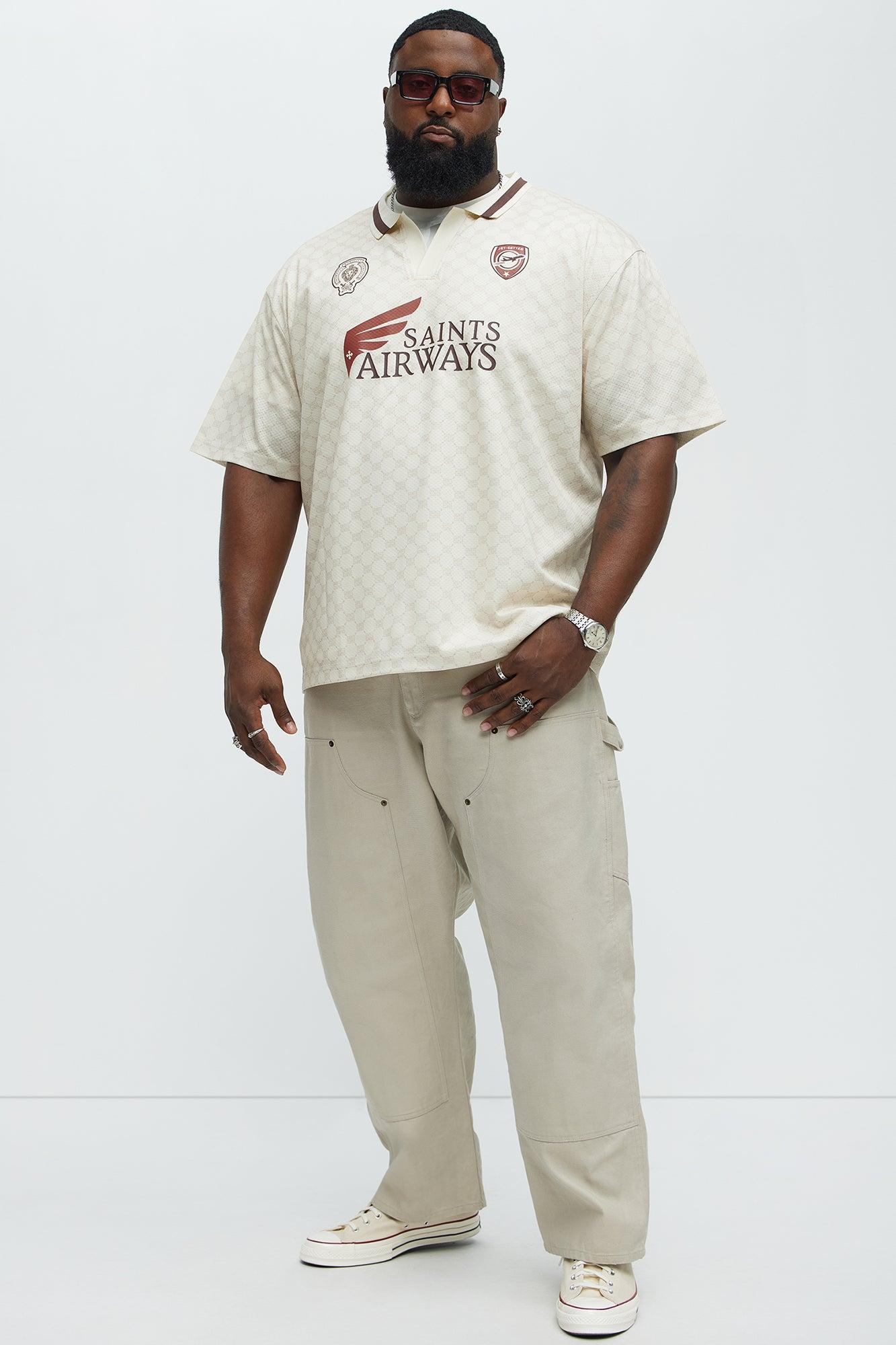 Saints Johnny Collar Soccer Jersey - Ivory Product Image