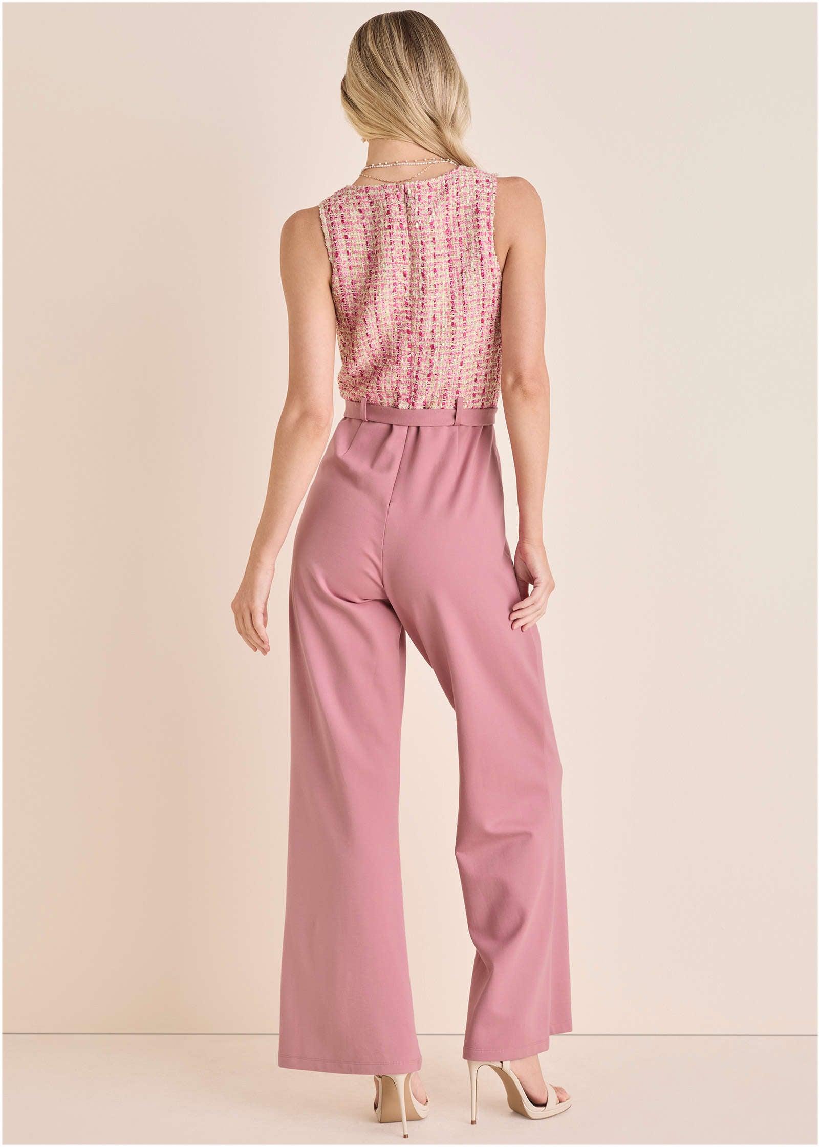 Tweed Belted Jumpsuit - Polignac Product Image