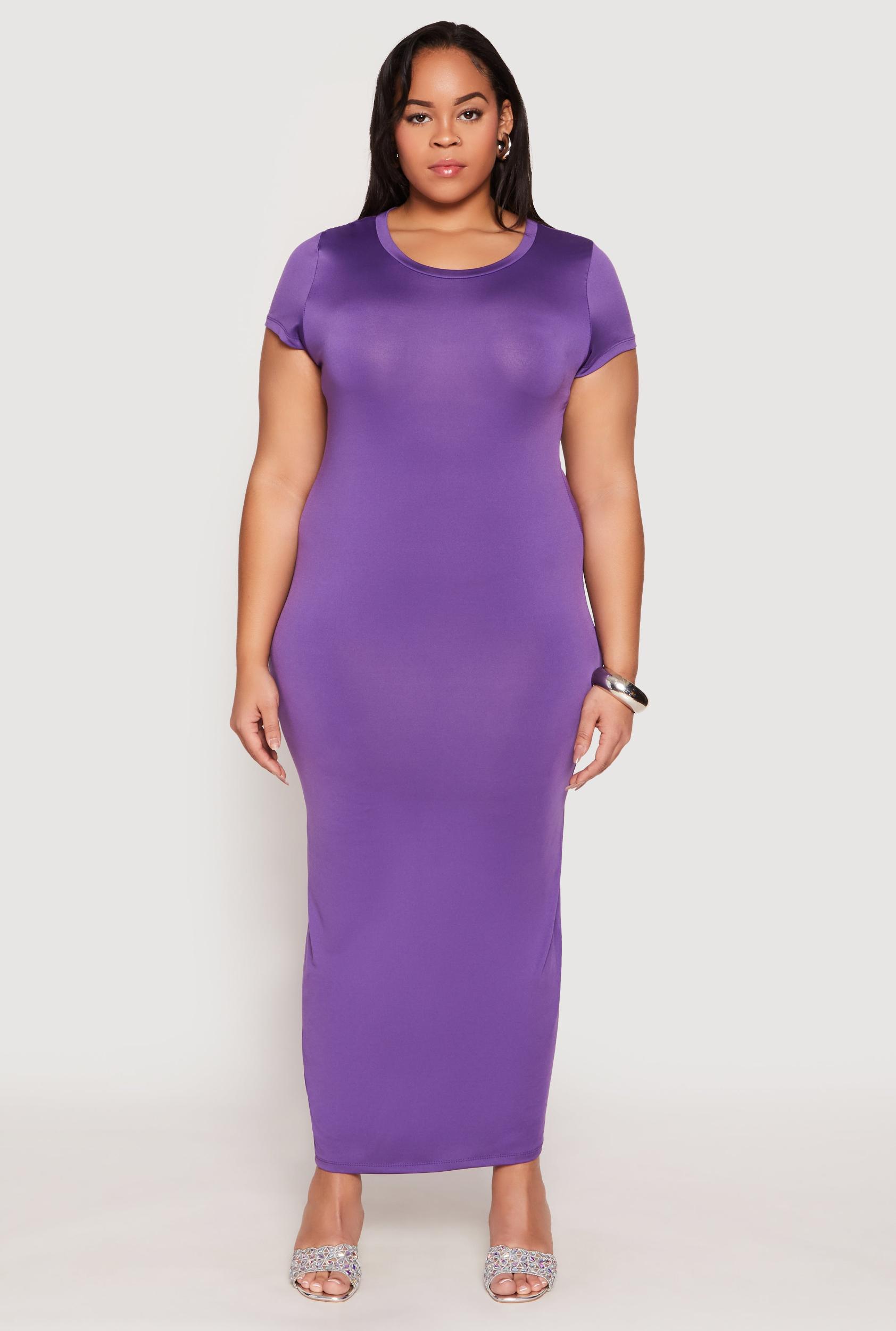 Womens Plus Size Slit Back Maxi Dress Product Image