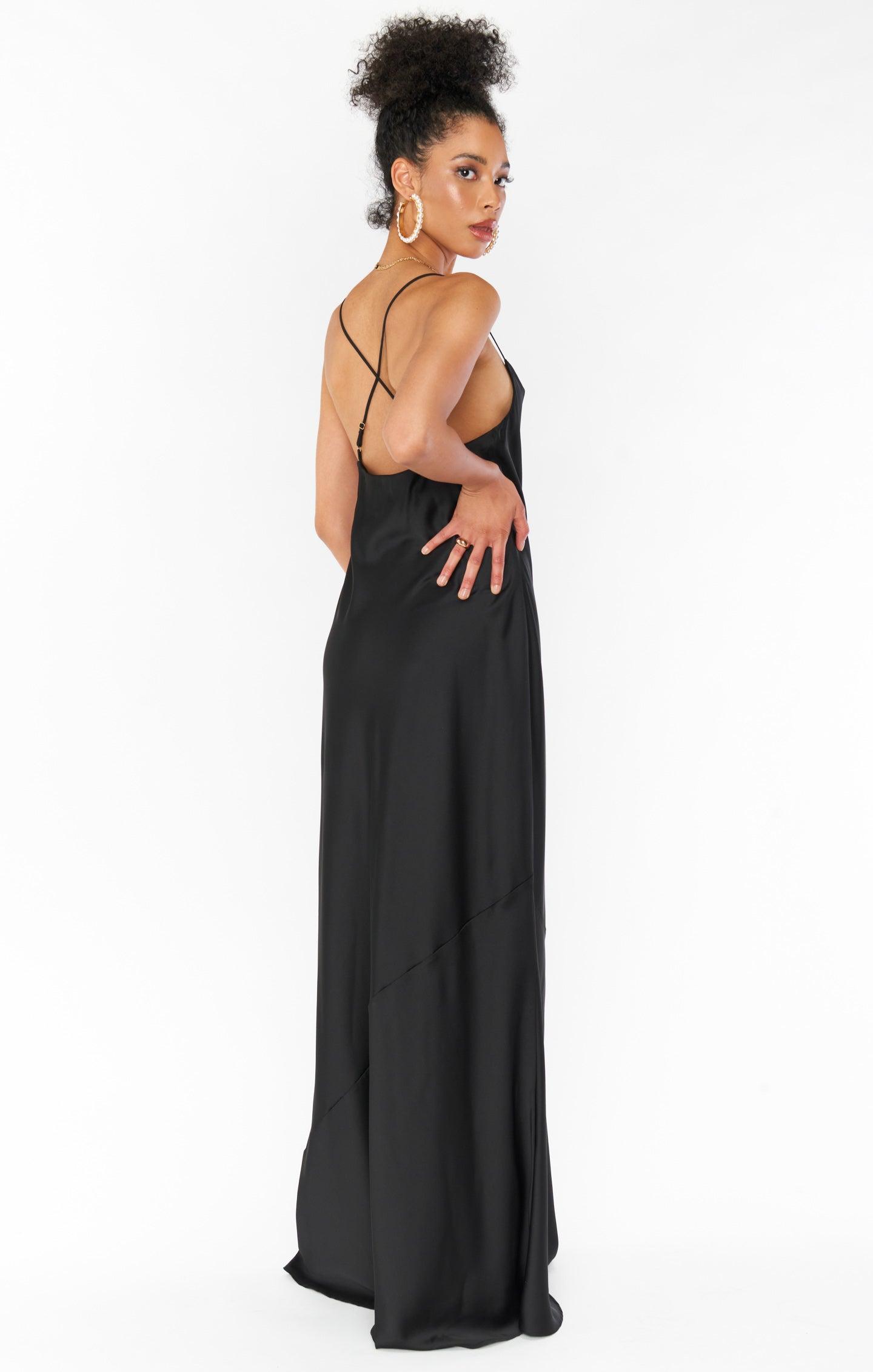 Tuscany Maxi Slip Dress ~ Champagne Luxe Satin Product Image