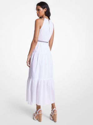 Chain Halter Cotton Lawn Midi Dress Product Image