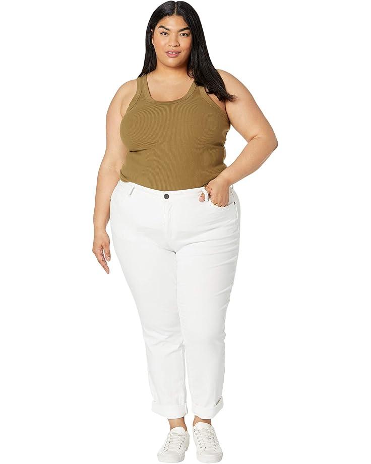 Women's KUT from the Kloth Plus Size Catherine Boyfriend in Optic White Product Image