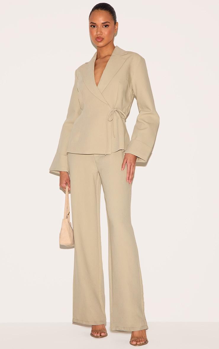  Clay Premium Woven Tie Side Blazer Jumpsuit Product Image