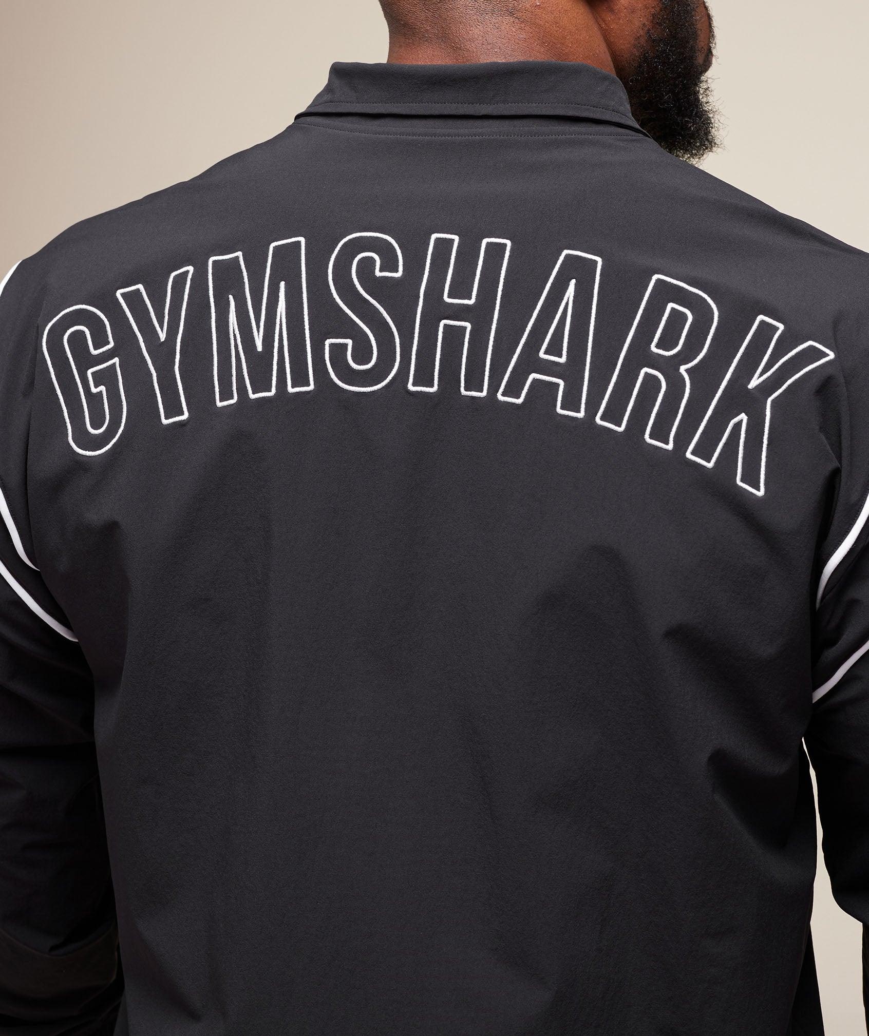 Gymshark Retro Crinkle Track Jacket - Black Male Product Image