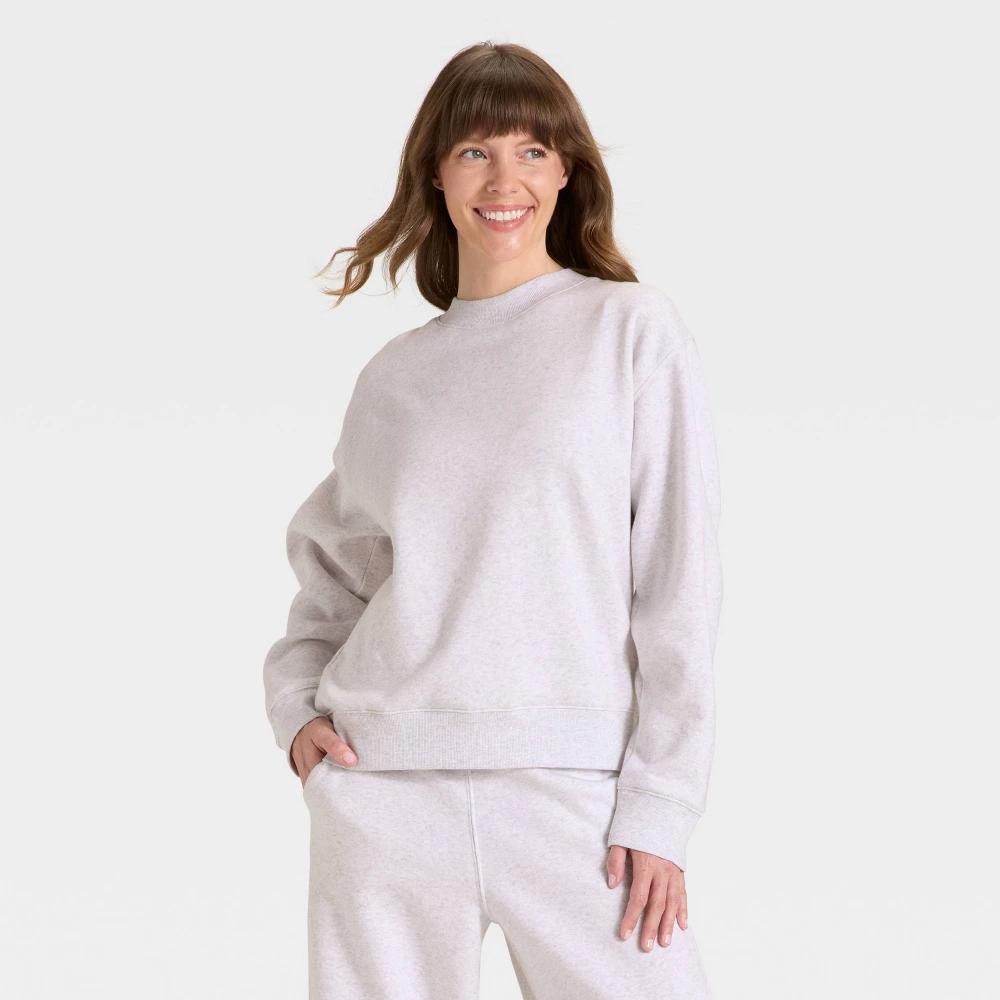 Women's Pullover Sweatshirt - Universal Thread™ Cream XS Product Image