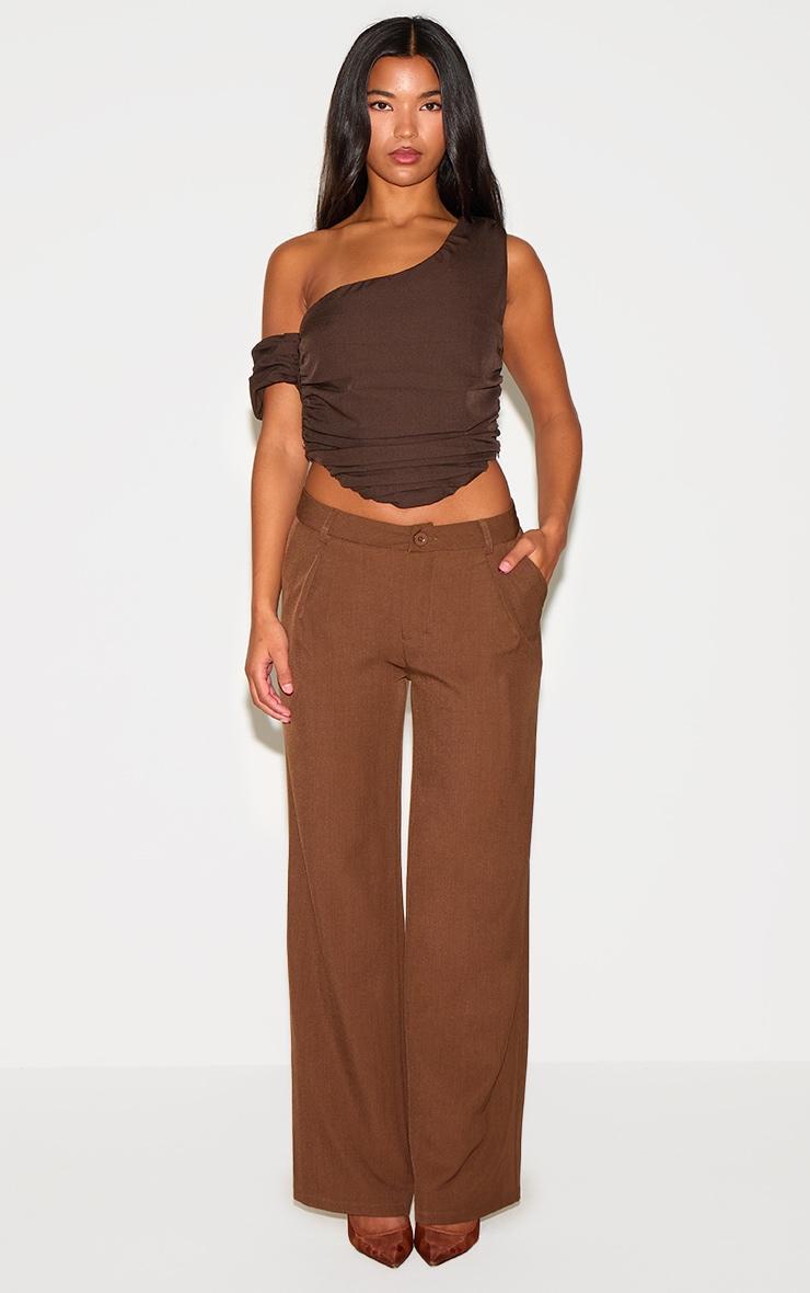 Chocolate Woven Drape Corset Product Image