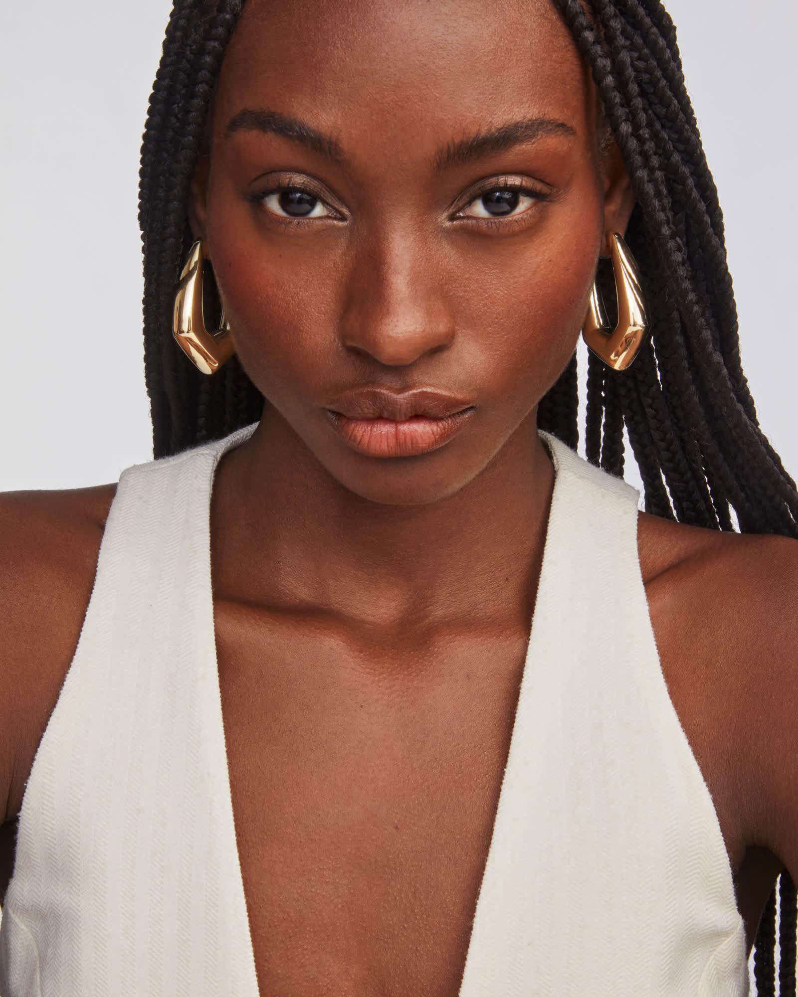 Kaia Gold Hoop Earrings Product Image