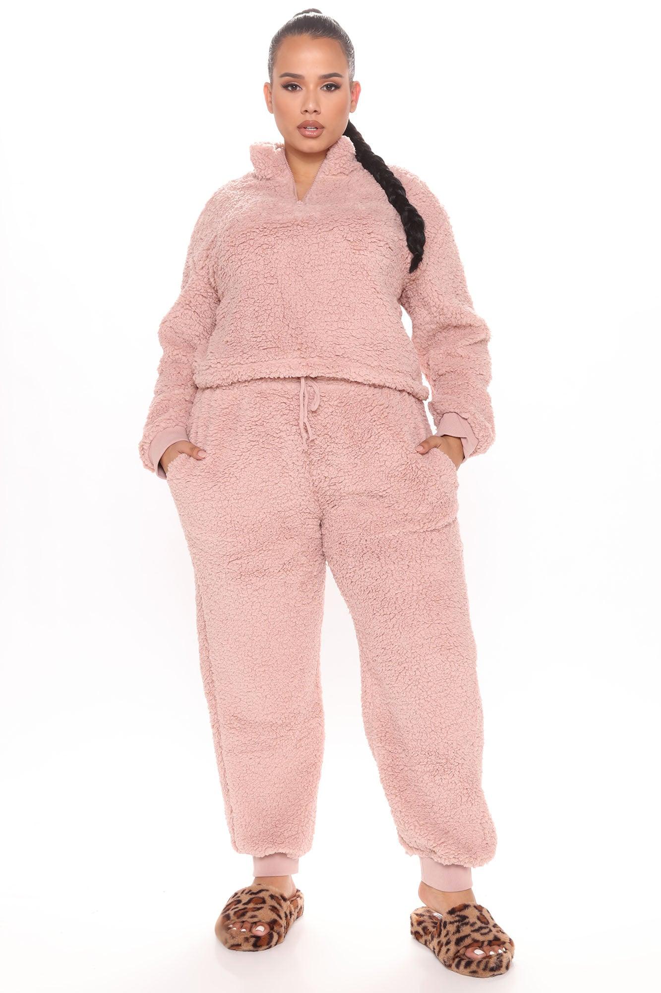 Cuddle Time Cozy Pant Set - Mauve Product Image