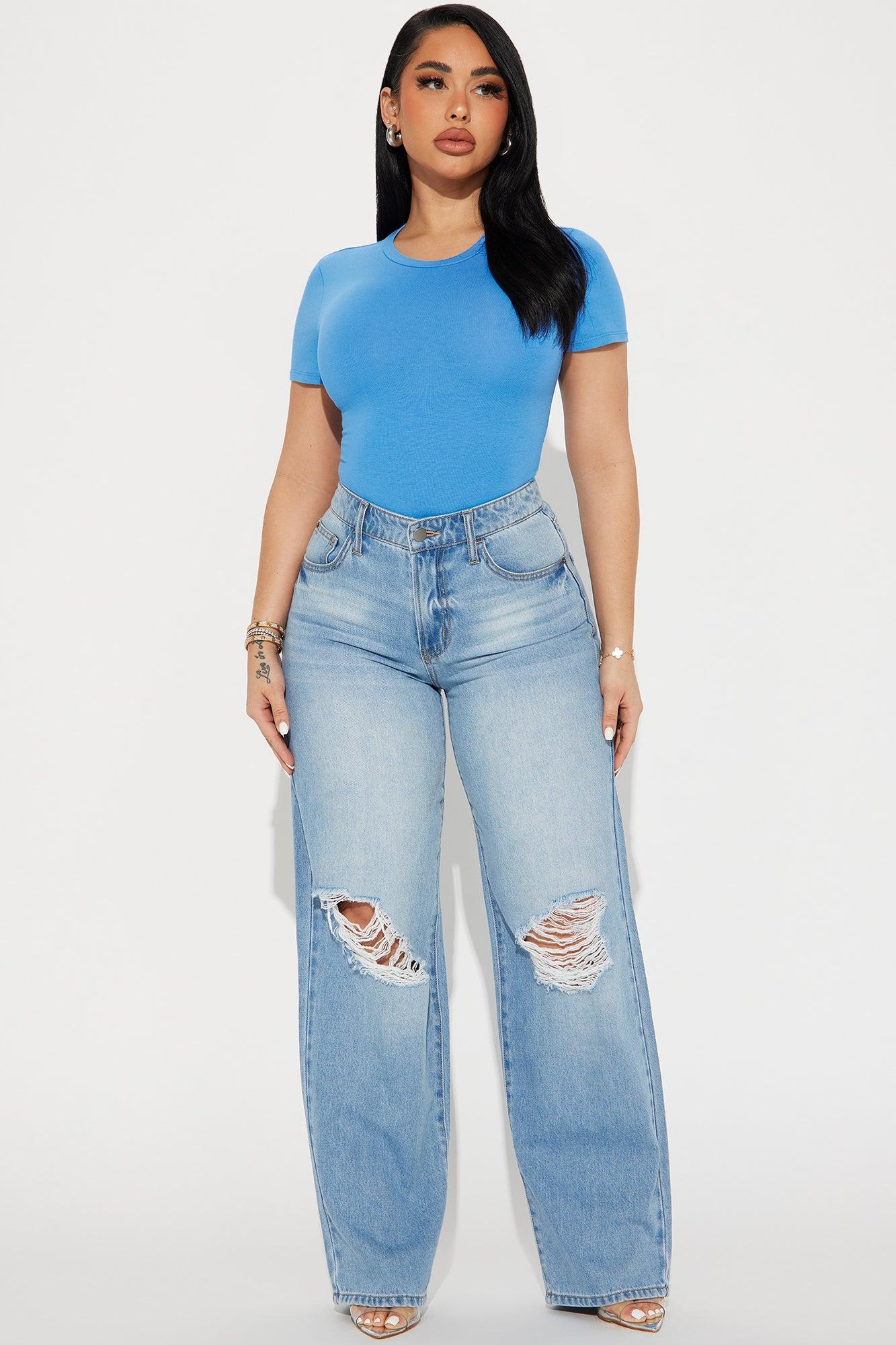 Cambria Short Sleeve Bodysuit - Blue Product Image