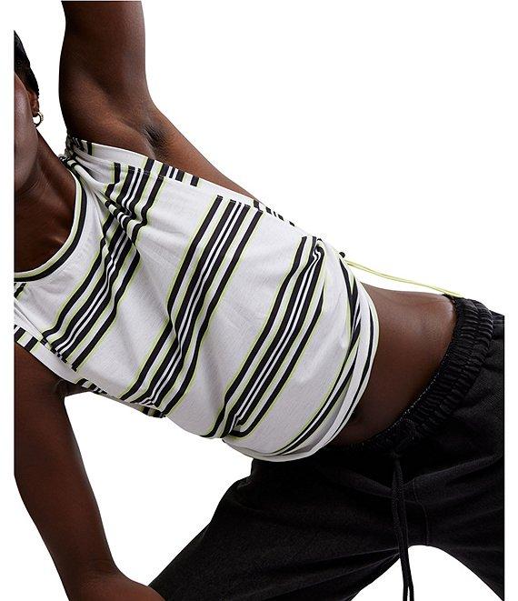 FP Movement Sport Mode Crew Neck Sleeveless Muscle Stripe Print Muscle Tee Product Image