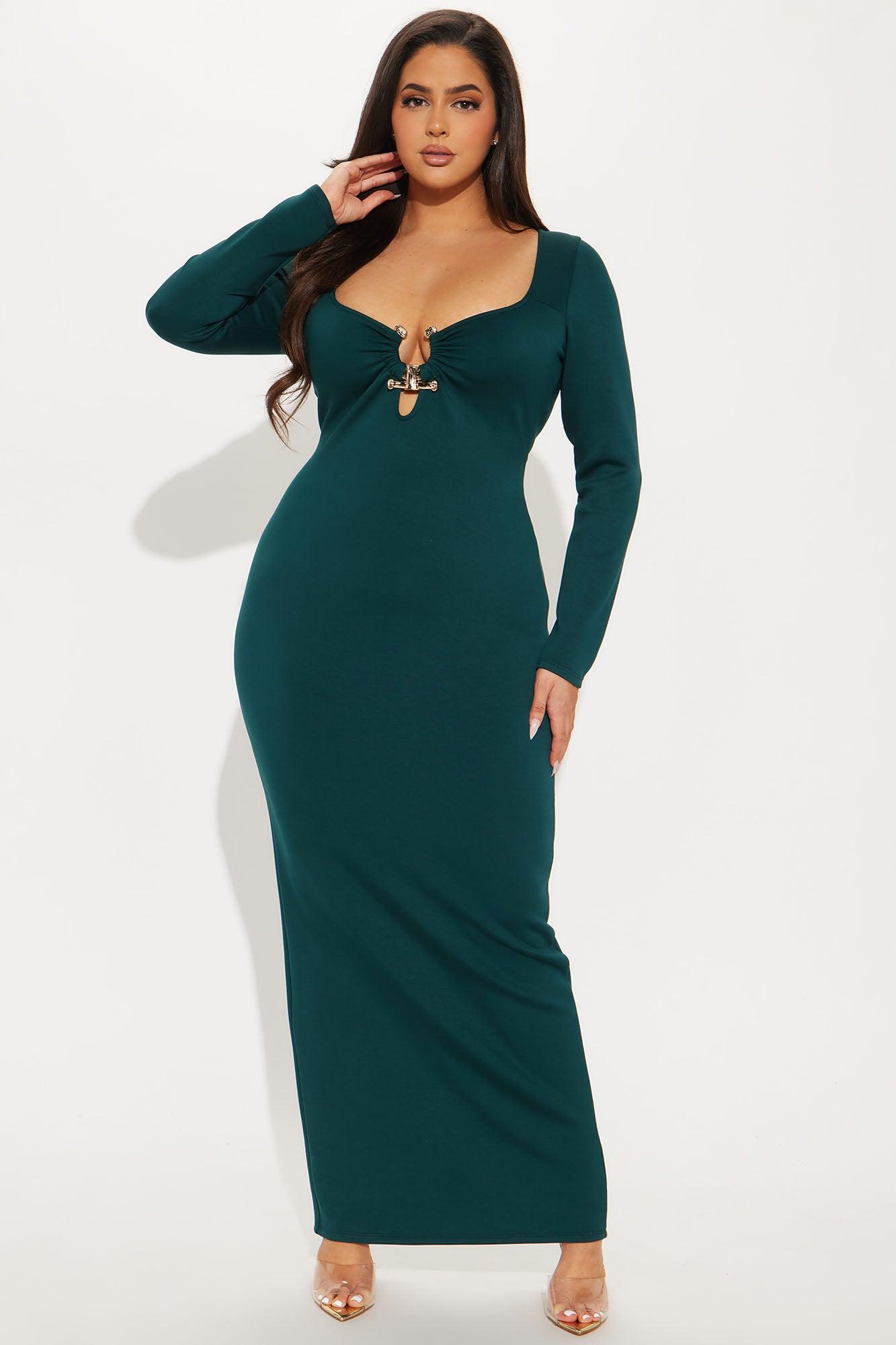 Rubina Scuba Maxi Dress - Hunter Product Image