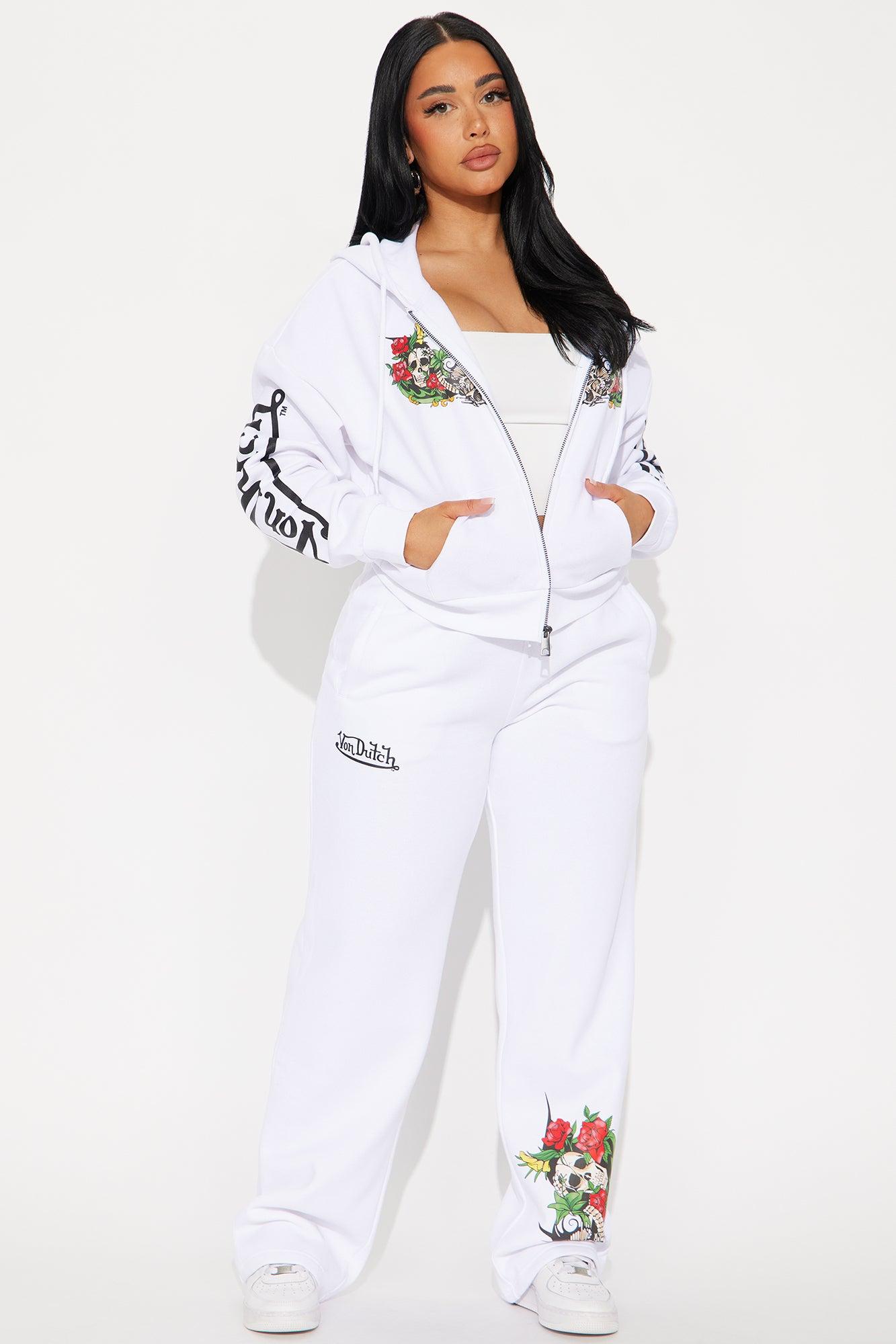 Von Dutch Skull Oasis Zip Up Hoodie - White/combo Product Image