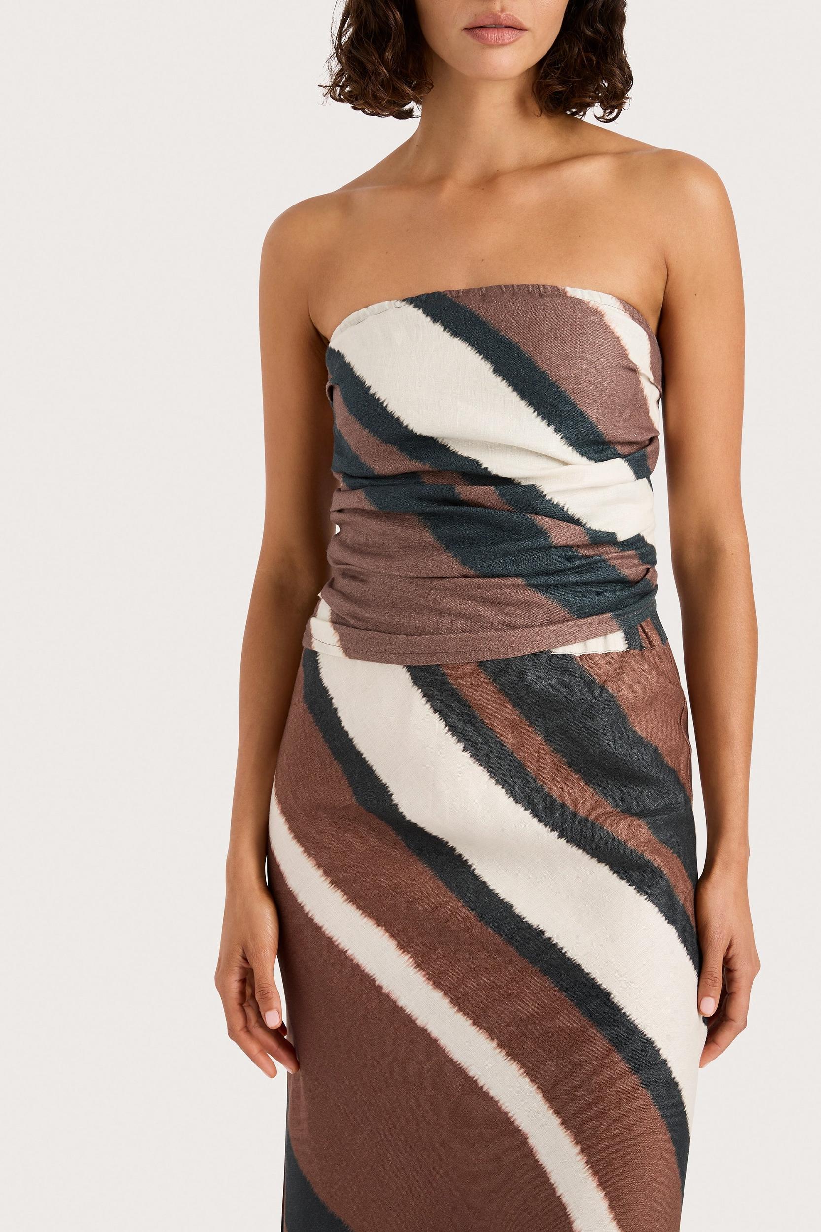 Setubal Top Futura Stripe Chocolate - Final Sale Product Image