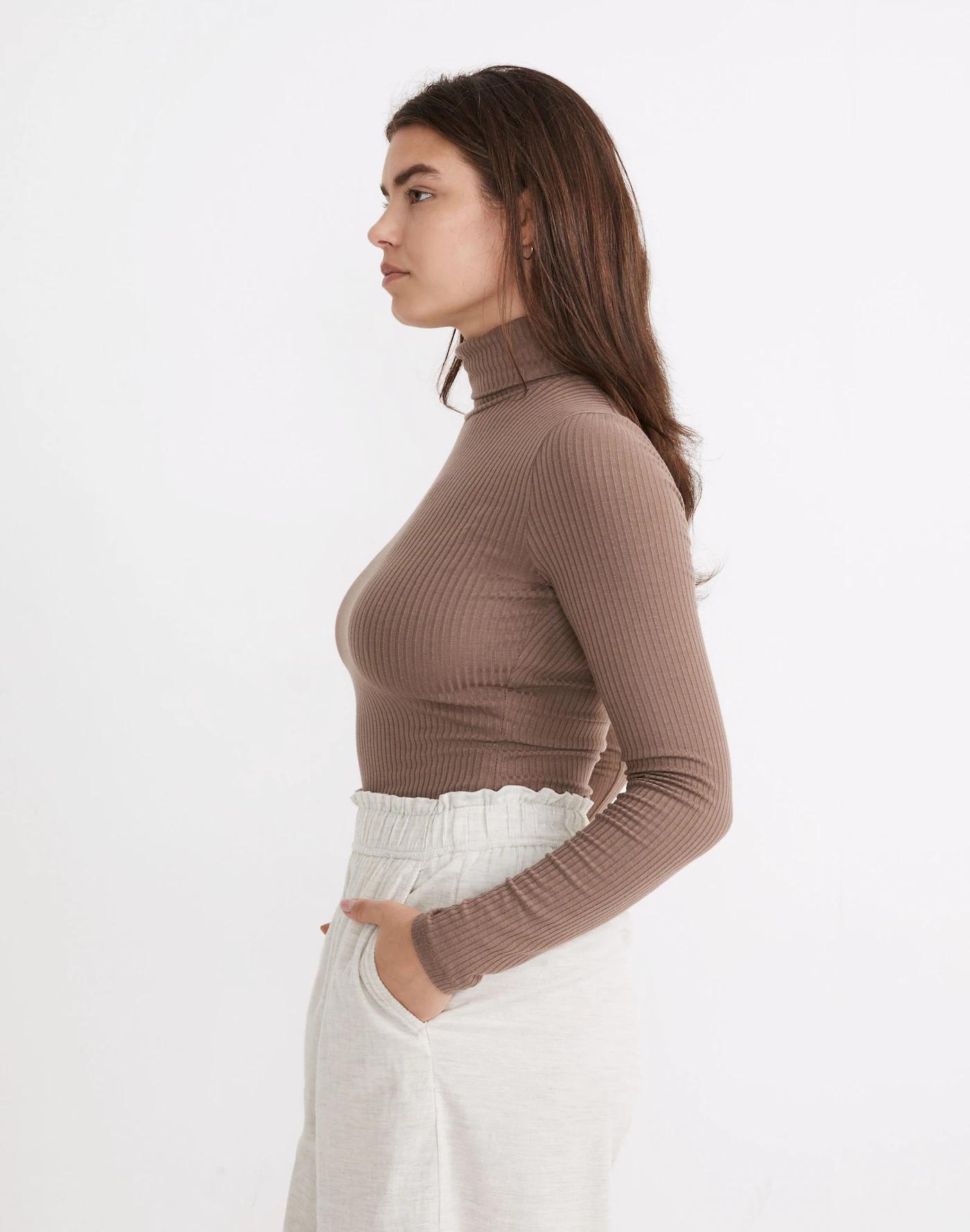 Ribbed Turtleneck Top Product Image
