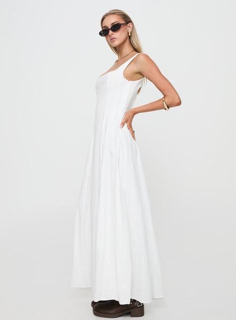 You Can Maxi Dress White Petite Product Image