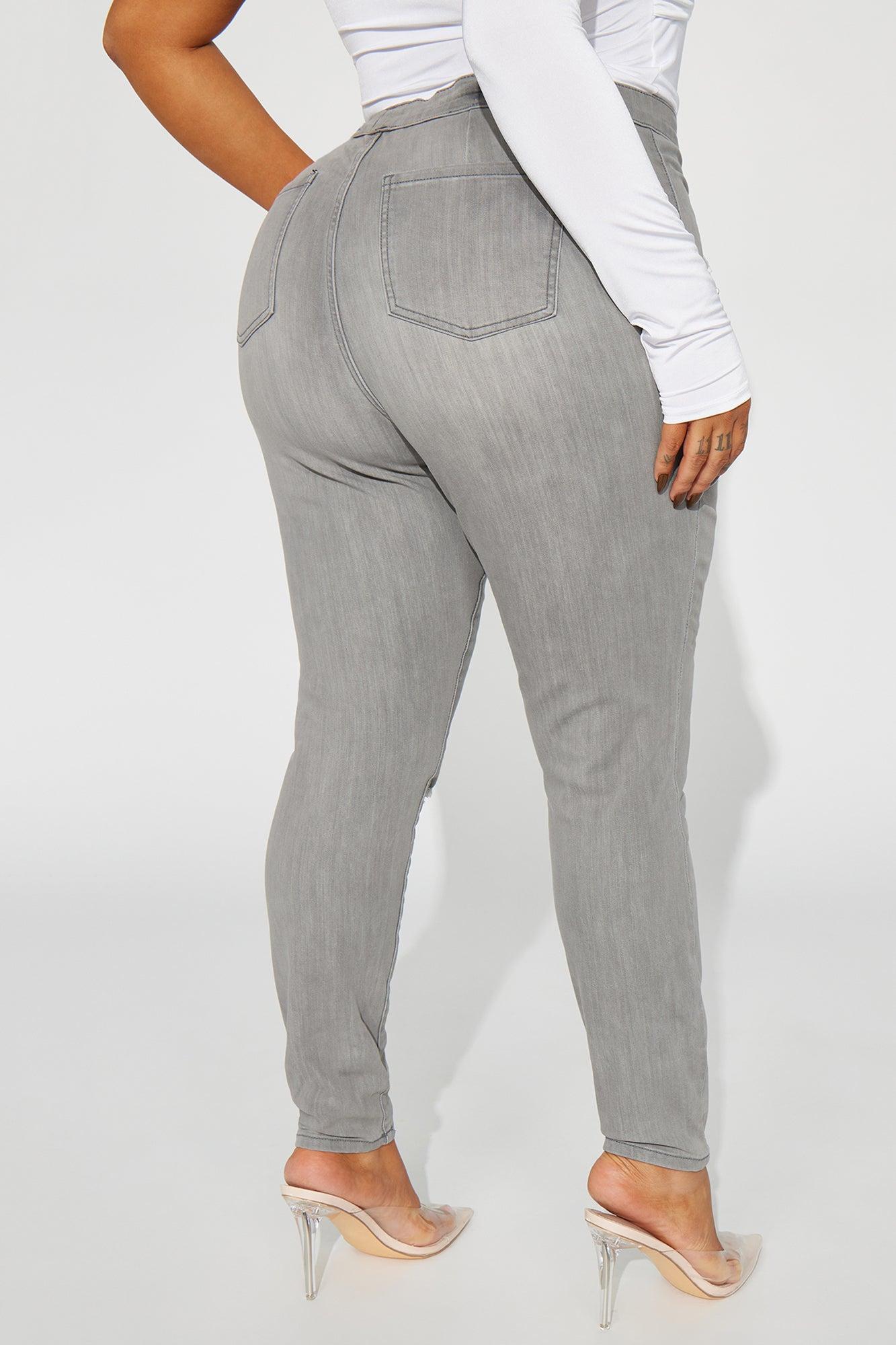 In The Night High Rise Skinny Jeans - Grey Product Image