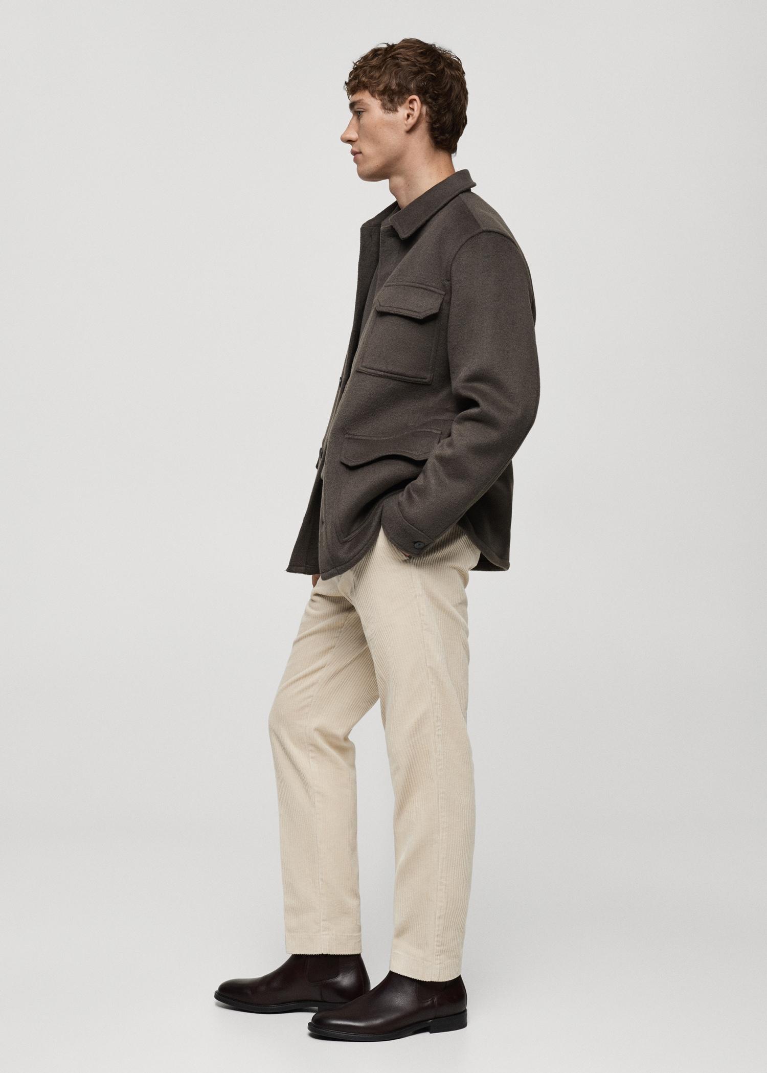 Corduroy regular-fit pants - Men | MANGO USA Product Image