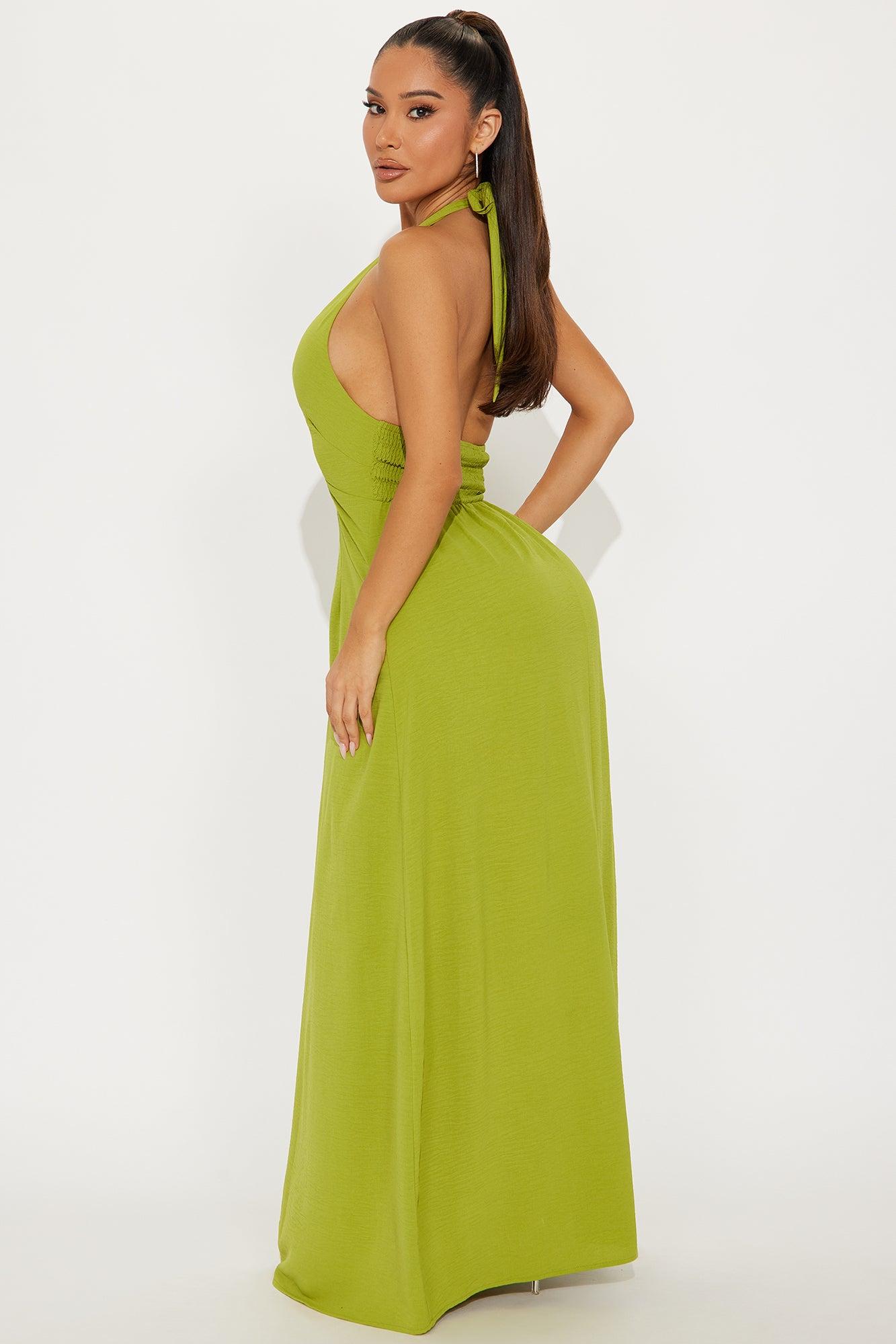 Kimberly Airflow Maxi Dress - Chartreuse Female Product Image