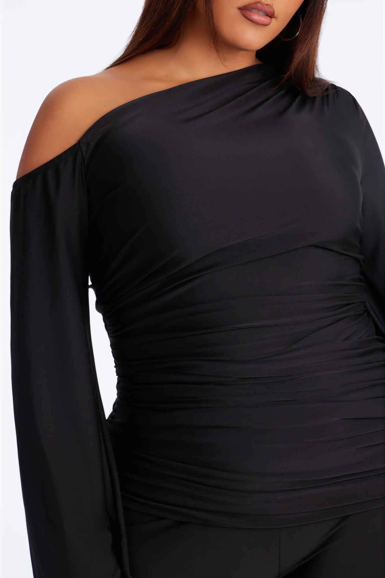 Kalania Ruched Capri Catsuit - Black Female Product Image