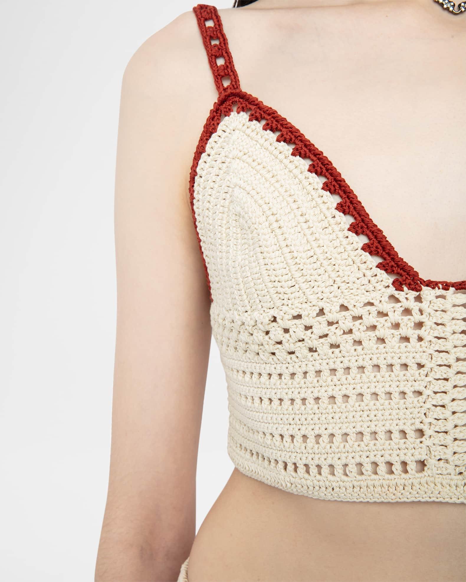 Taly Crochet-Knit Crop Top Product Image