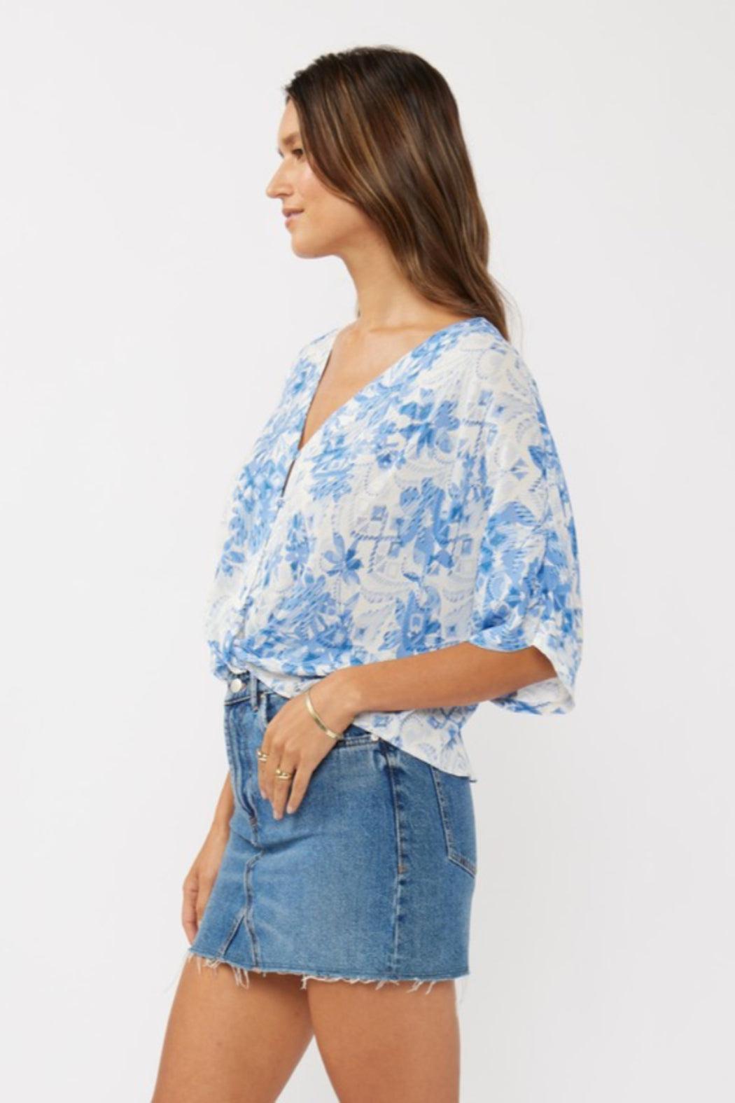 Floral Knot Front Top Product Image