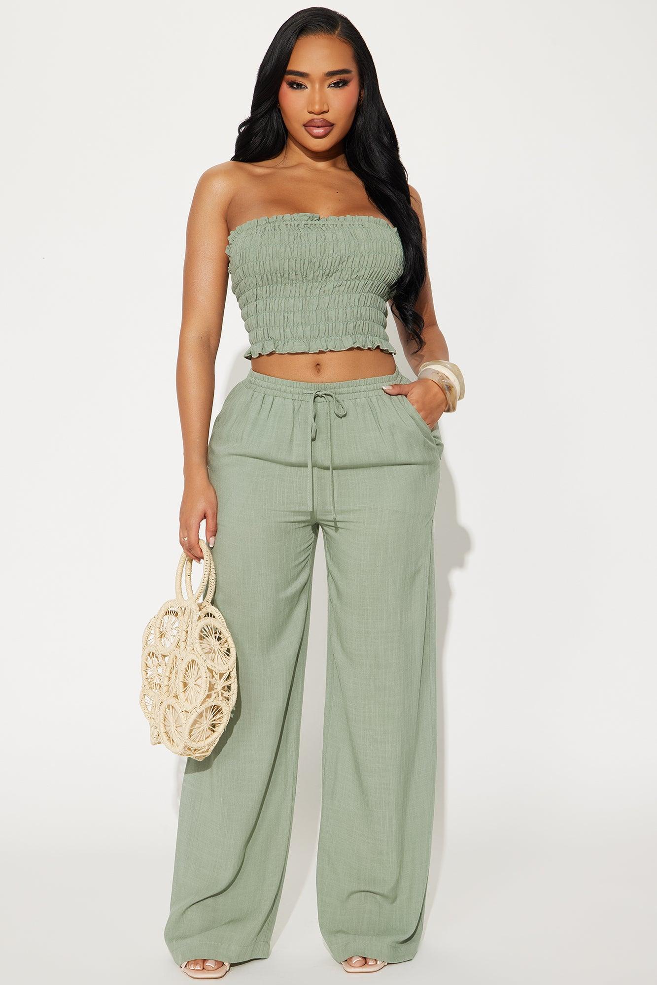 Talia Pant Set - Sage Product Image