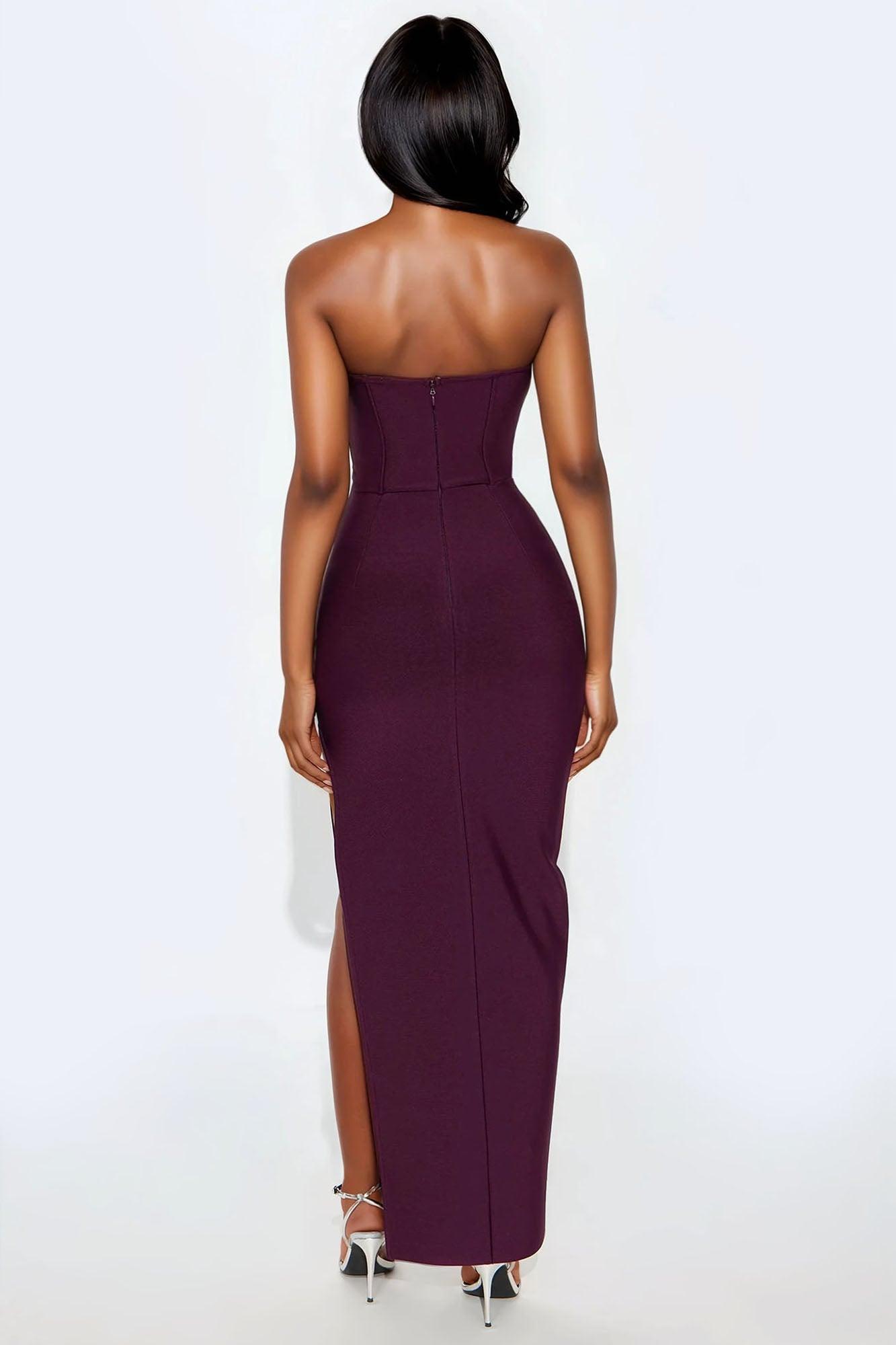 Oscars Lady Embellished Maxi Dress - Plum Female Product Image