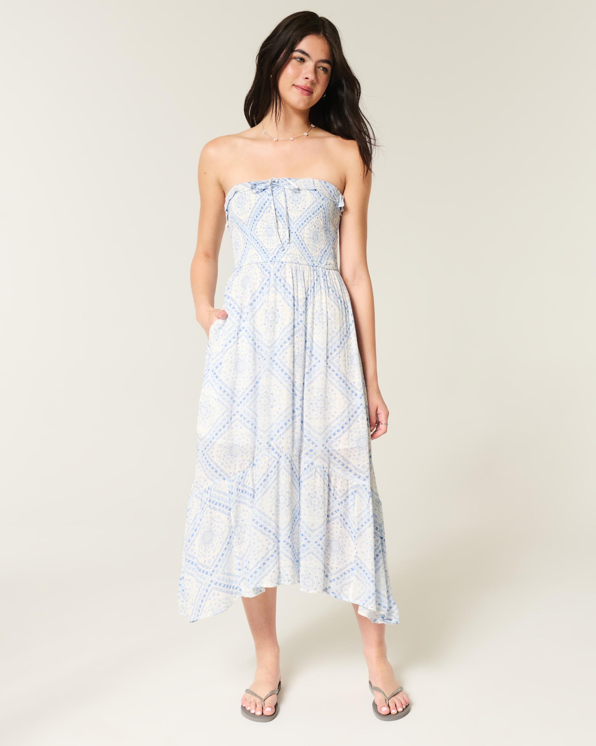 Strapless Smocked Maxi Dress Product Image