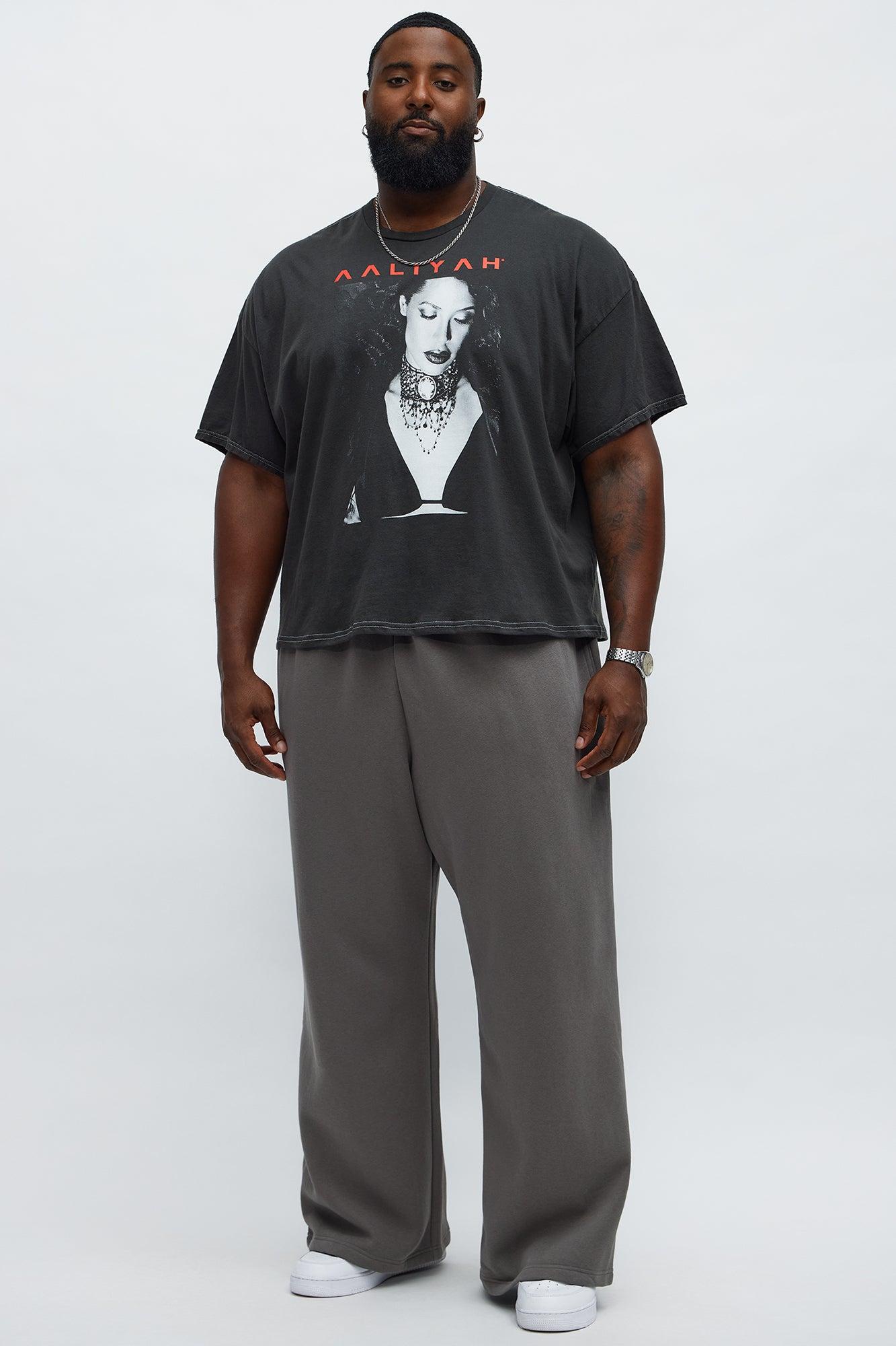 Aaliyah Try Again Oversized Short Sleeve Tee - Black Wash Male Product Image