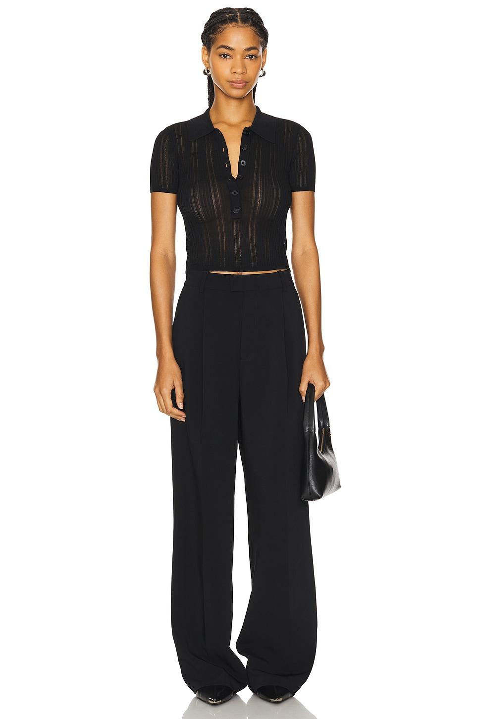 Lovers and Friends Belle Polo Top in Black Product Image