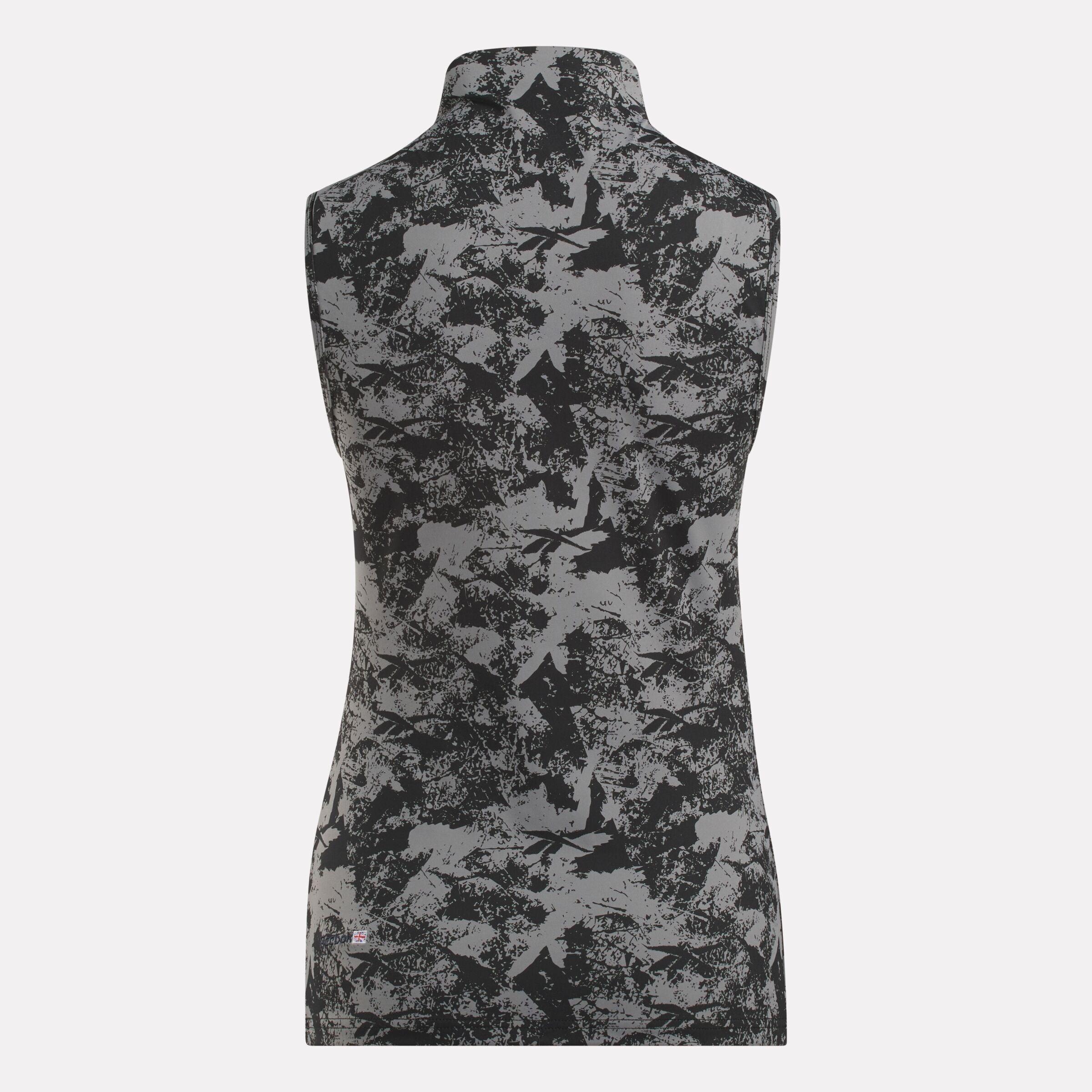 Women's Sleeveless Mock Neck Golf Top - Vector Abstract Print Female Product Image