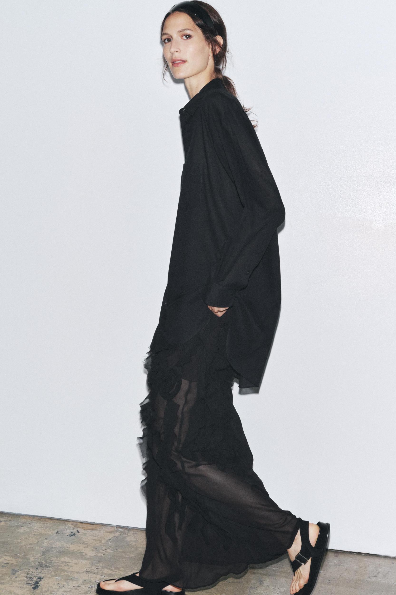 EMBOSSED FLOWER MIDI SKIRT Product Image