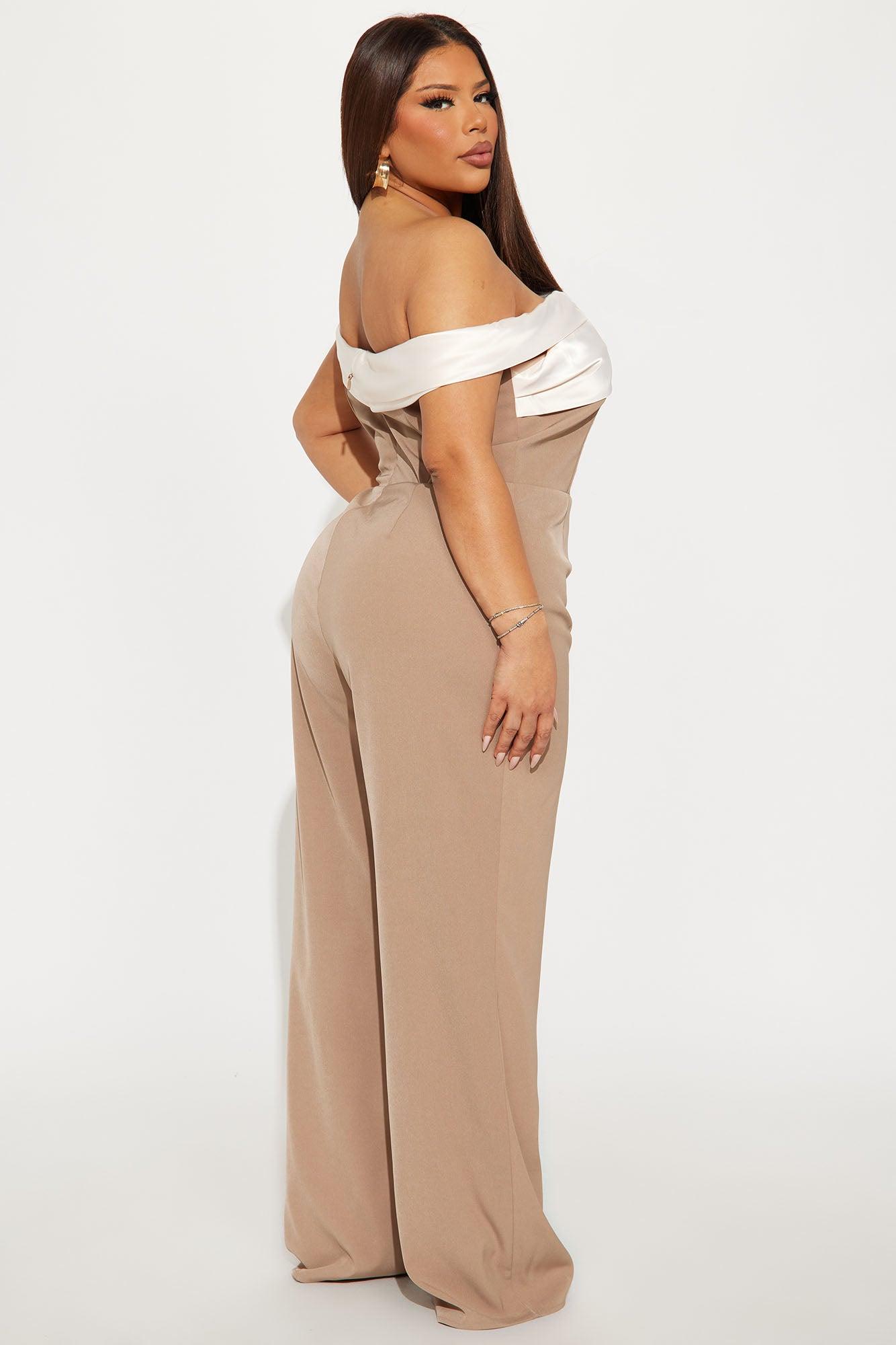 Be Yourself Jumpsuit  - Mocha/combo Product Image
