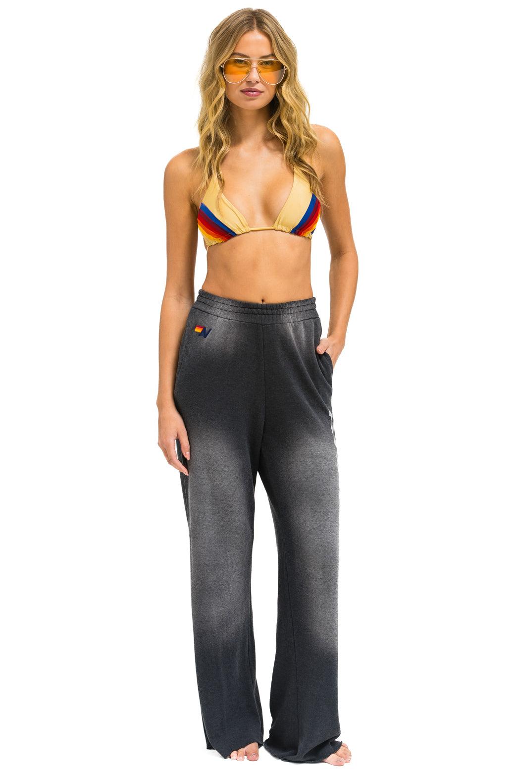AN 3D WIDE LEG POCKET SWEATPANTS - FADED SMOKE Female Product Image