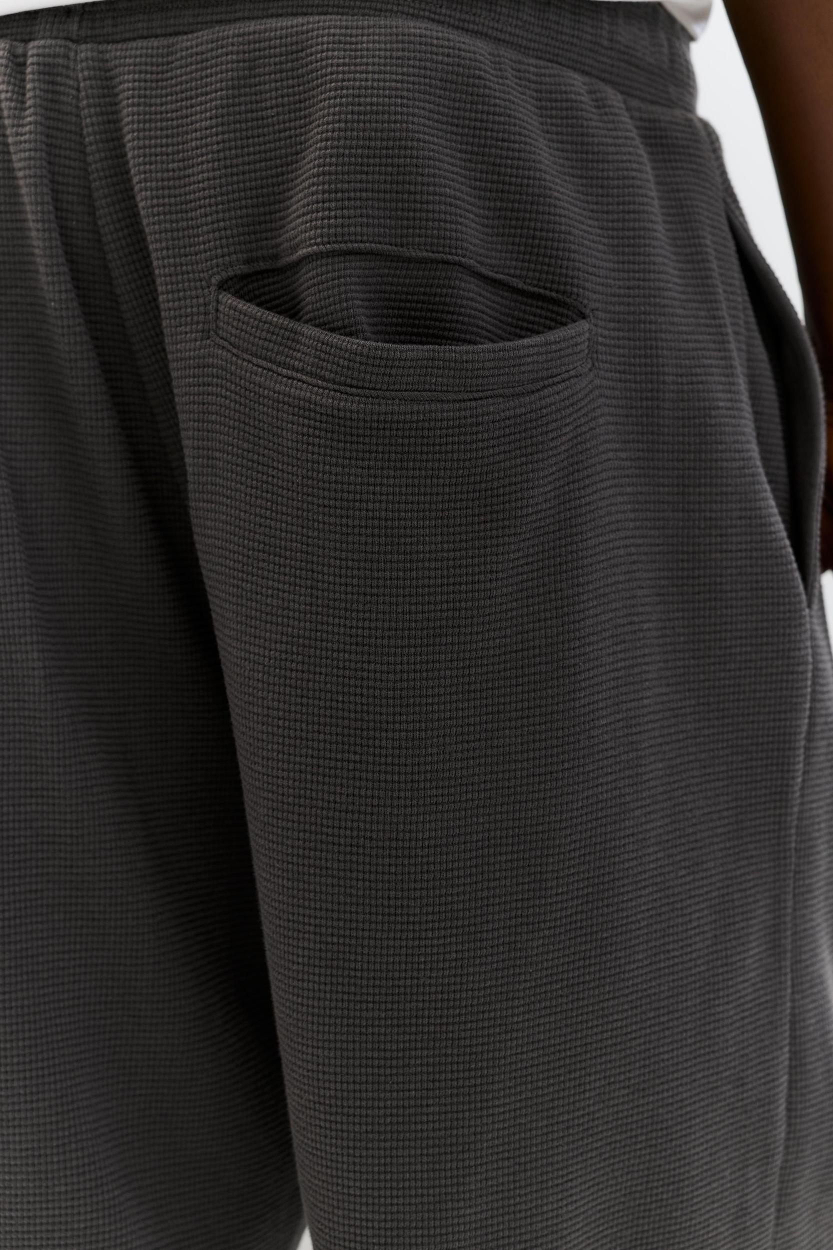 Jogger Bermuda shorts in waffle-knit fabric Product Image