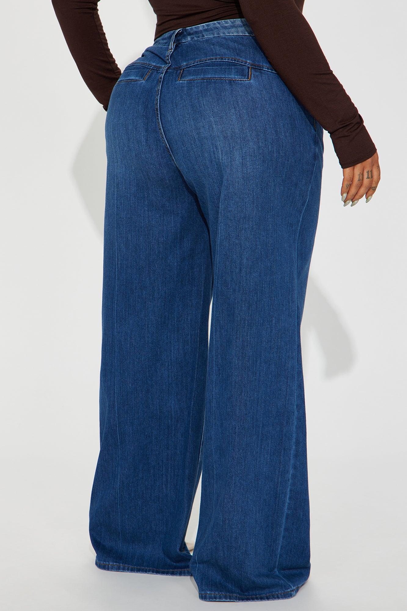 Finly Flowy Trouser Jeans - Dark Wash Product Image