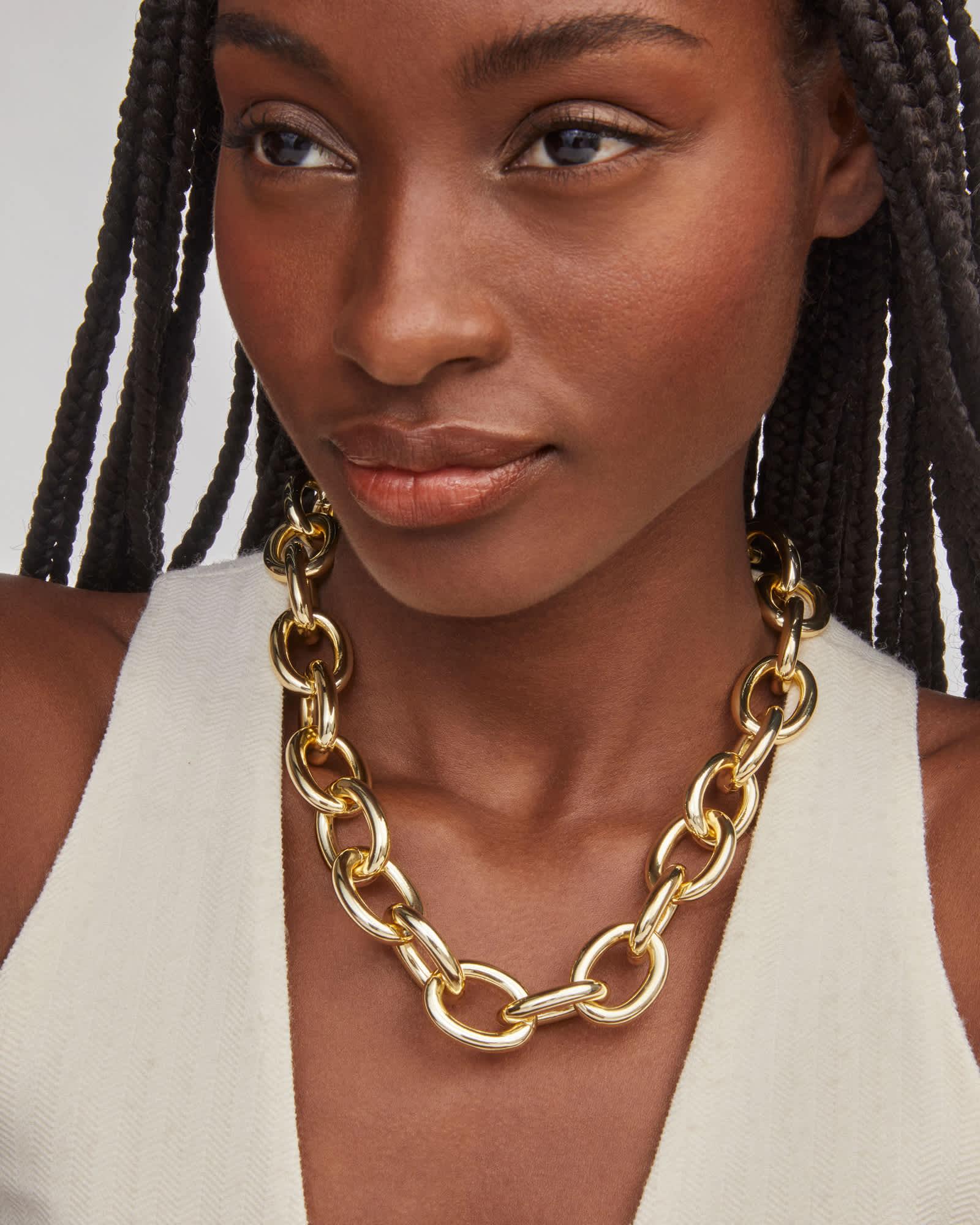 Kaia Gold Statement Chain Necklace Product Image