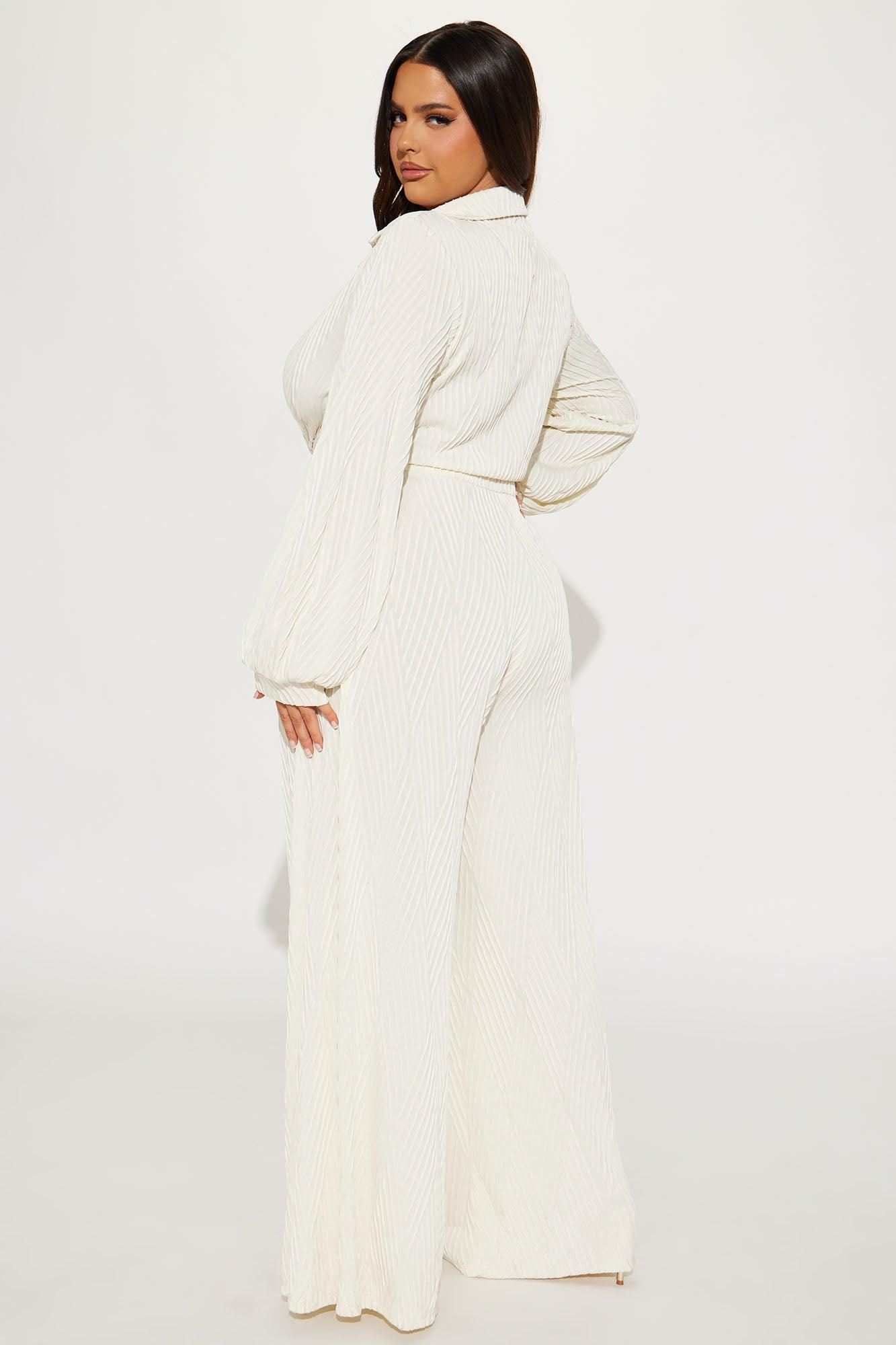Outside The Lines Jumpsuit - Cream Product Image