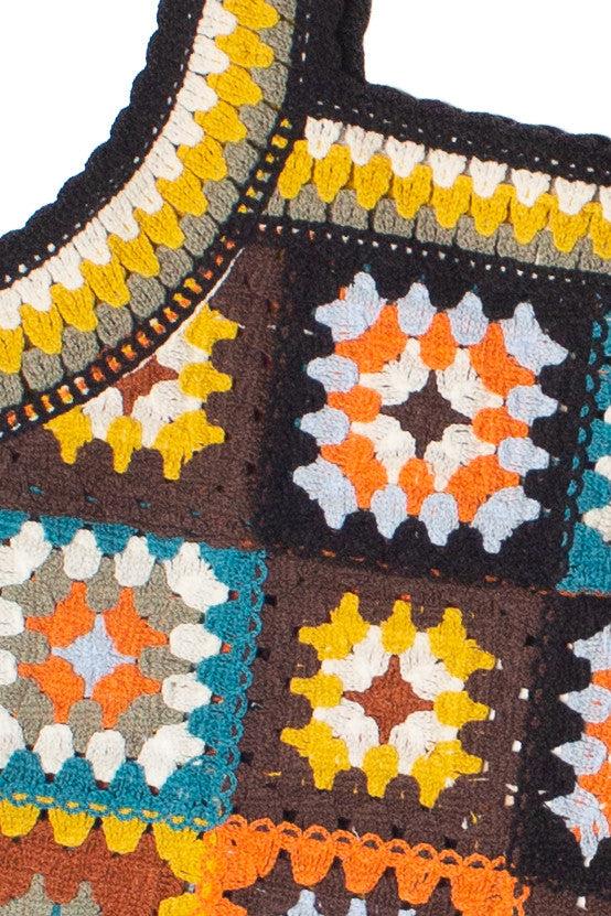 Crochet Granny Square Mini Dress Product Image