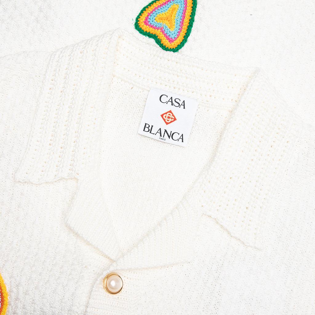 Crochet Shirt With Patches - White Male Product Image