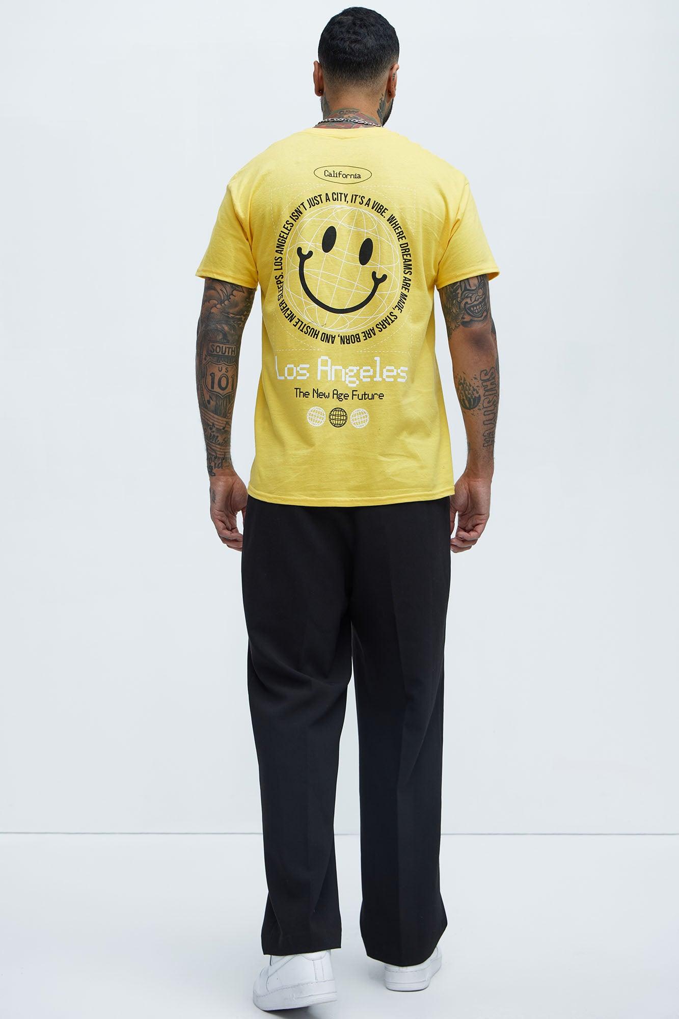 LA Smile Short Sleeve Tee - Yellow Product Image
